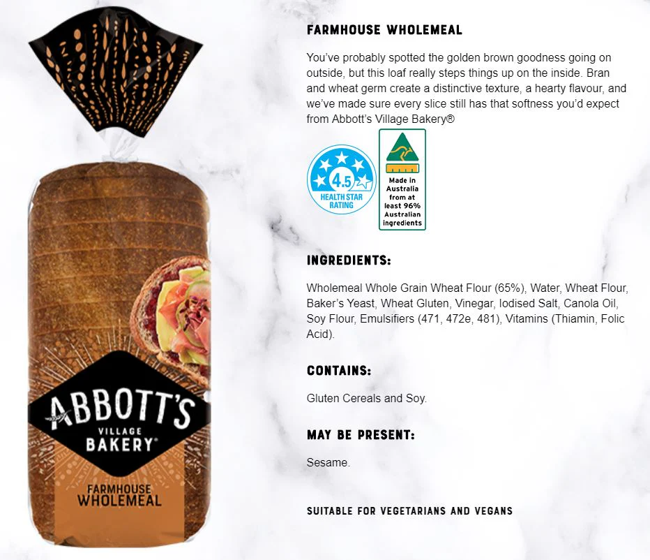 Abbotts Bakery Wholemeal 750g - Image 3