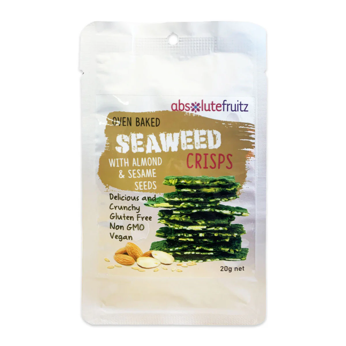Absolutefruitz Seaweed Crisps with Almond 20g