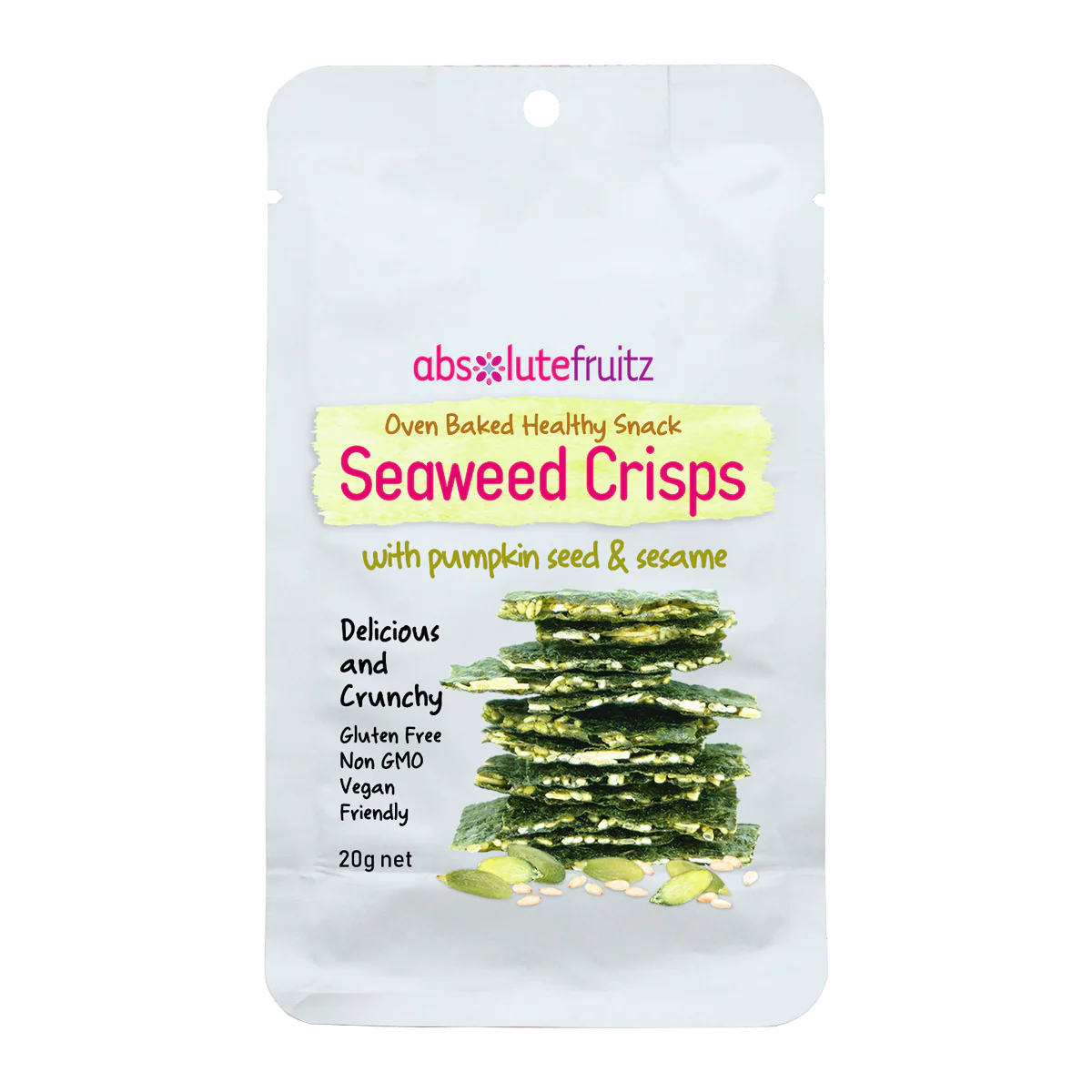 Absolutefruitz Seaweed Crisps with Pumpkin 20g