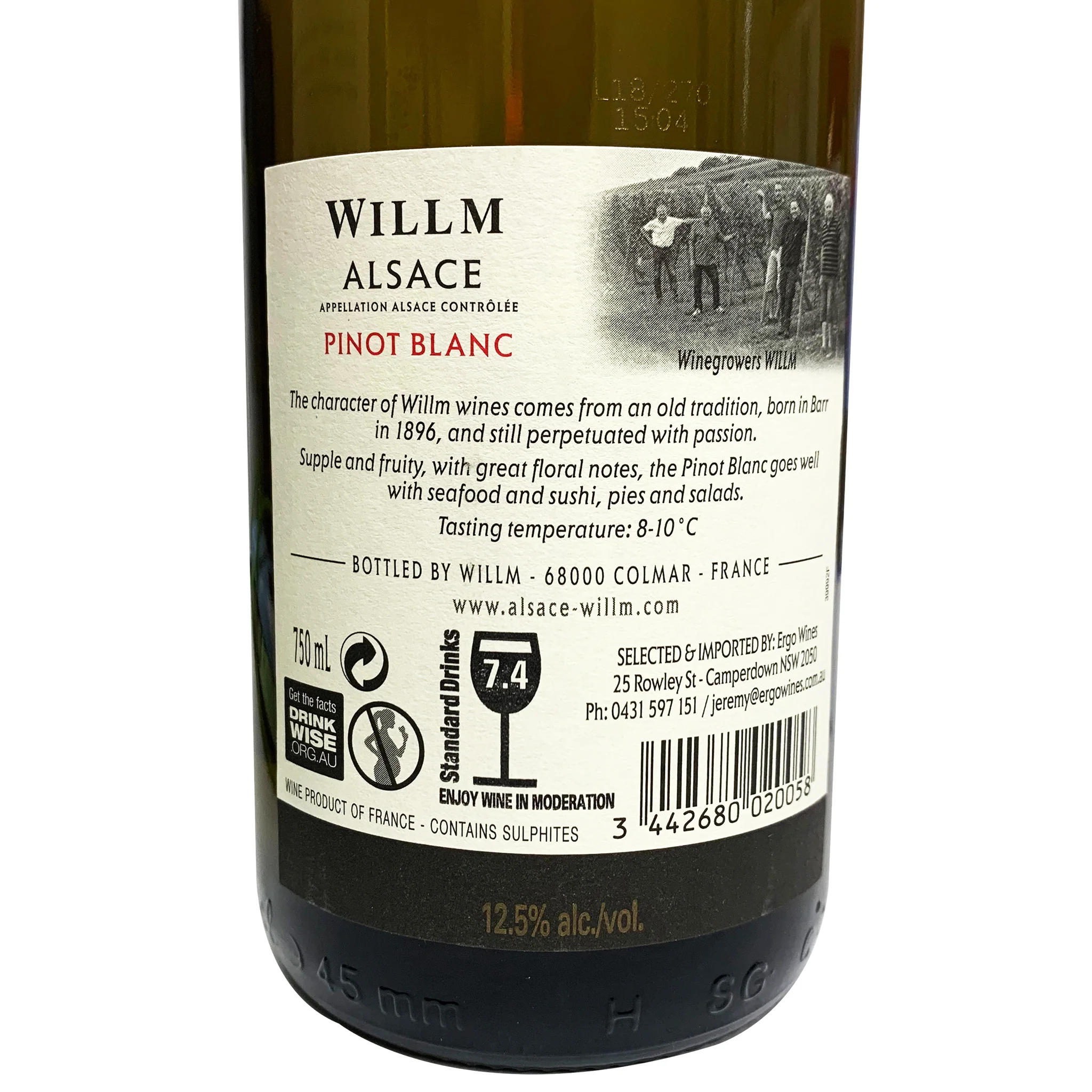 Willm Alsace Pinot Blanc Re'serve Alsace France 750ml - Image 2
