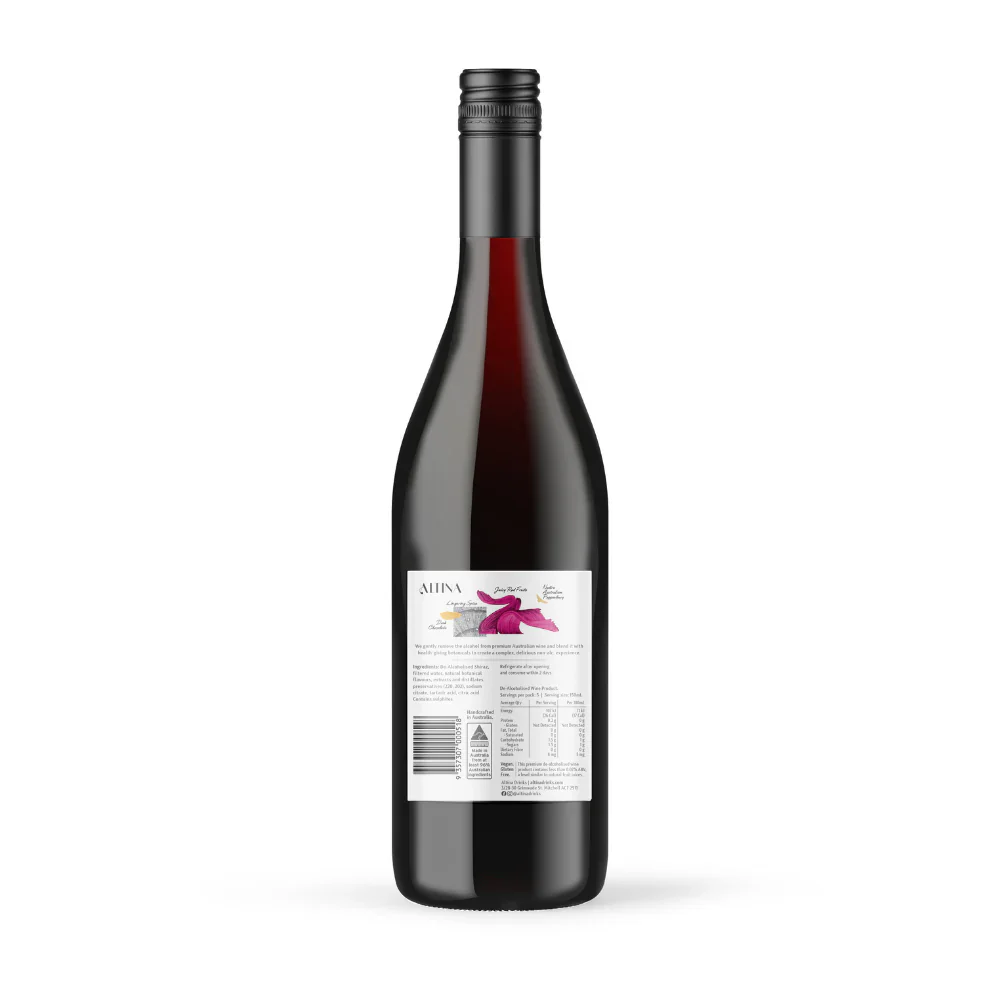 Altina Pepperberry Shiraz Non Alcoholic 750ml - Image 2