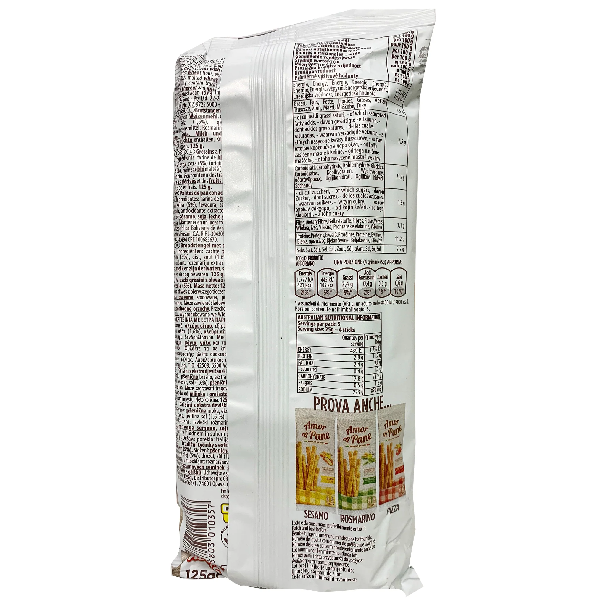 Amor Di Pane Breadsticks Classic 125g - Image 2