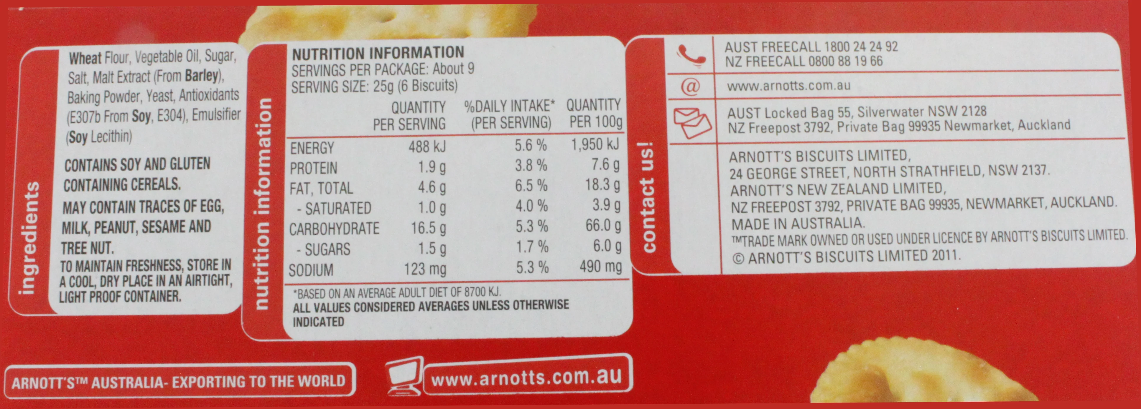 Arnotts Jatz Original 225g - Image 3