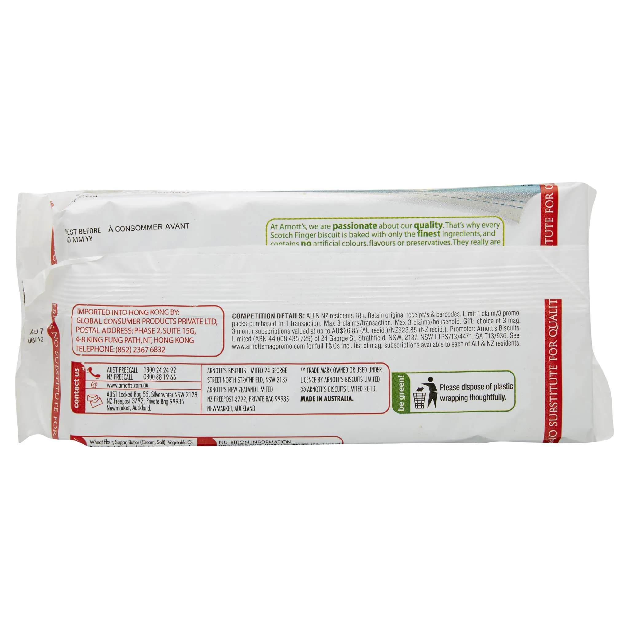 Arnott's Scotch Finger 250g - Image 2