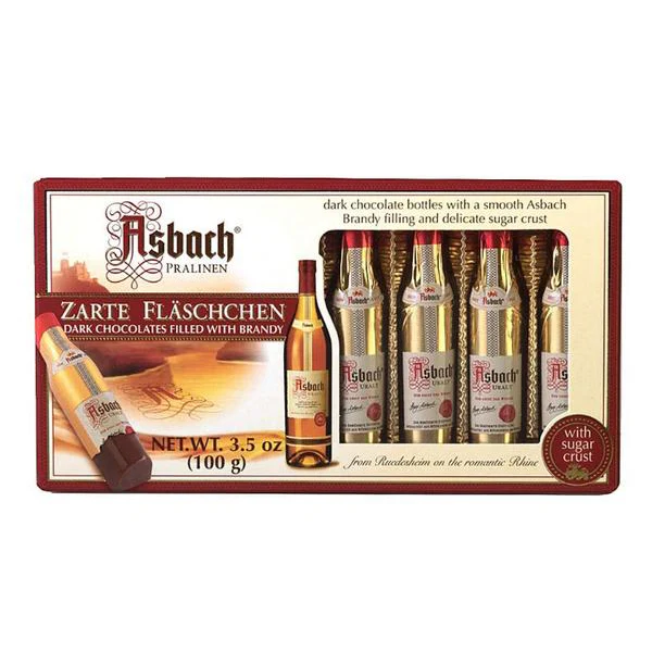 Asbach Dark Chocolate Bottles Filled with Brandy 100g