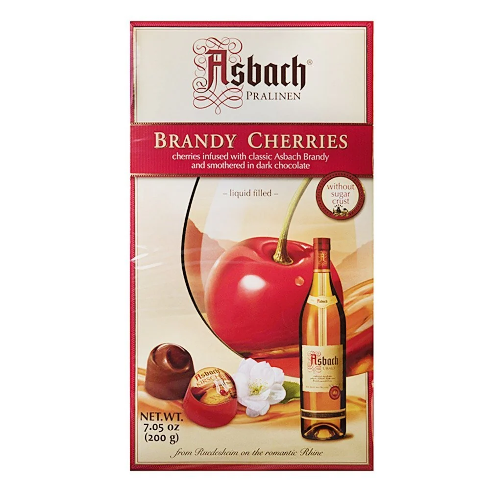 Asbach Dark Chocolate Brandy Cherries 200g
