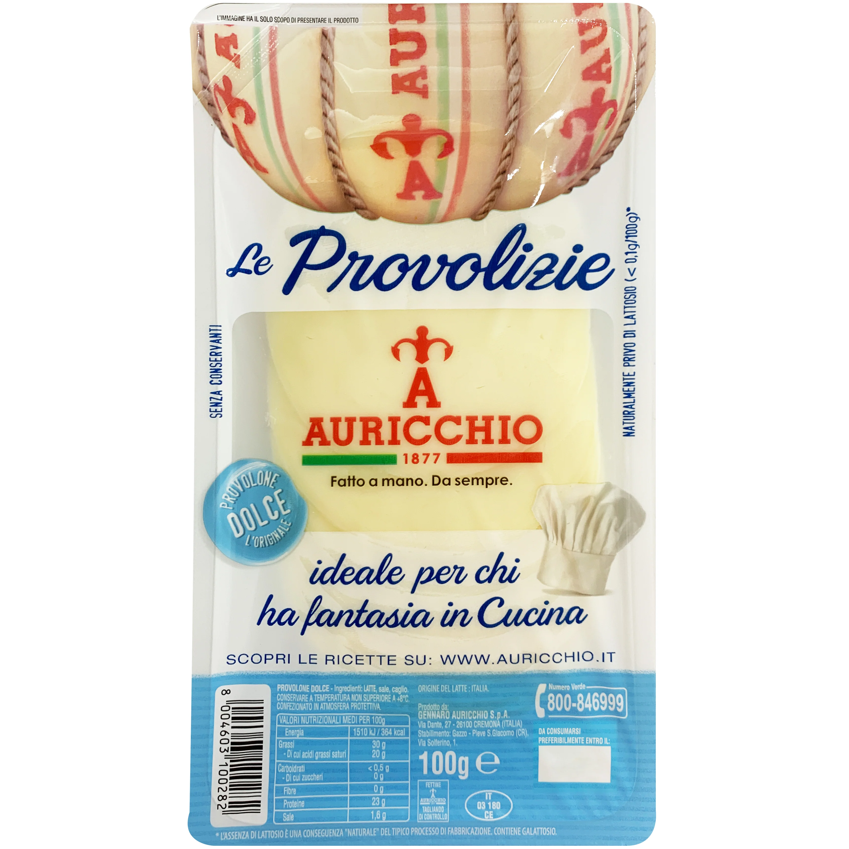 Auricchio Provolone Dolce Sliced 100g - Image 2