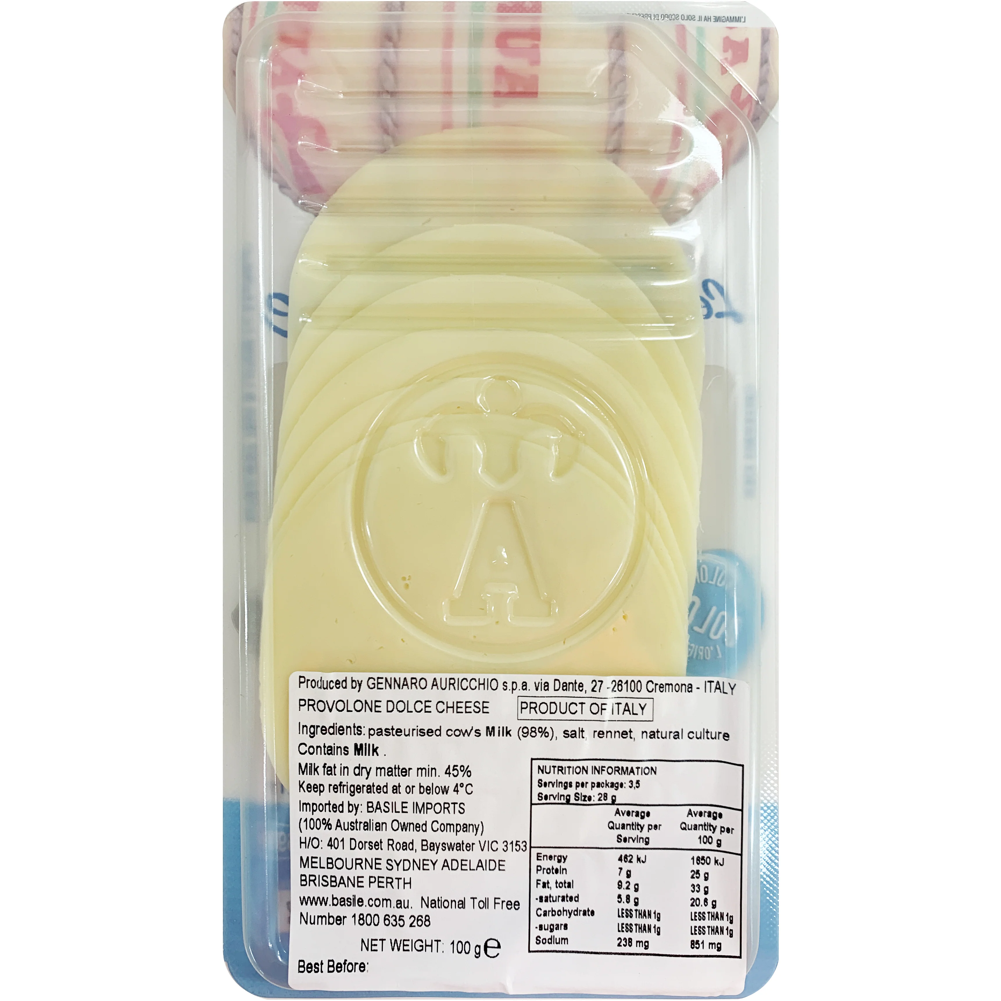 Auricchio Provolone Dolce Sliced 100g - Image 3