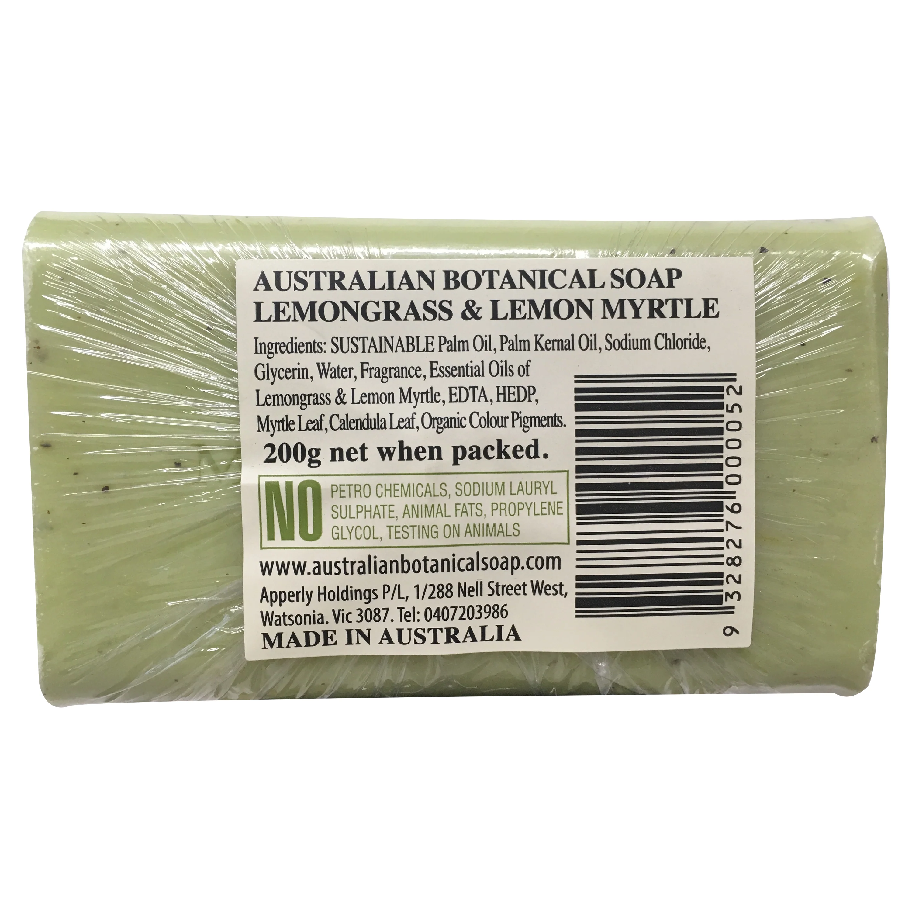 Australian Botanical Soap Lemongrass and Lemon Myrtle 200g - Image 4