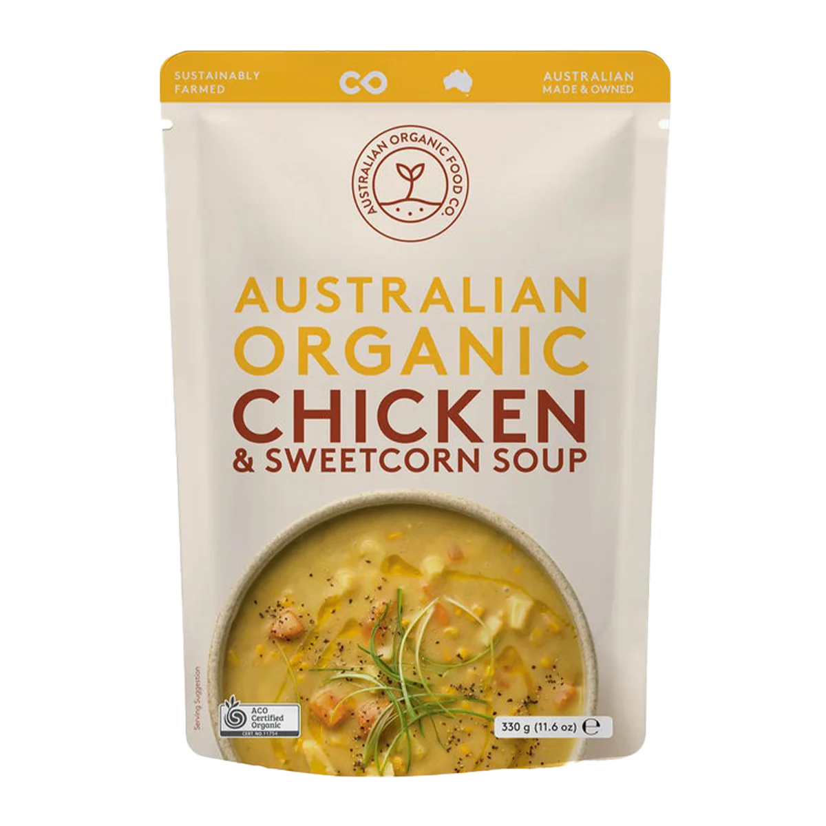 Australian Organic Food Co Chicken & Sweet Corn Soup 330g
