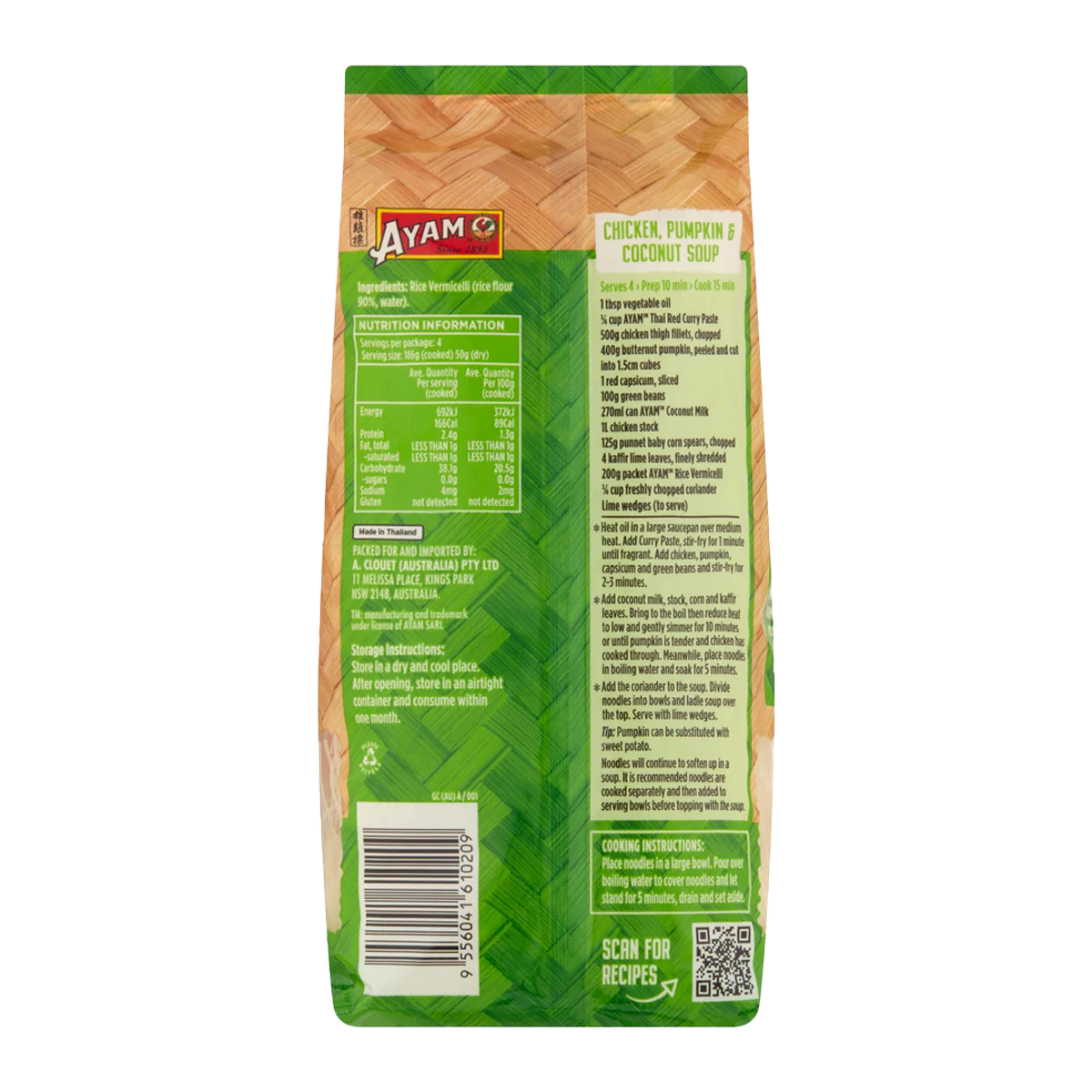 Ayam Thai Rice Vermicelli Noodles 200g - Image 2