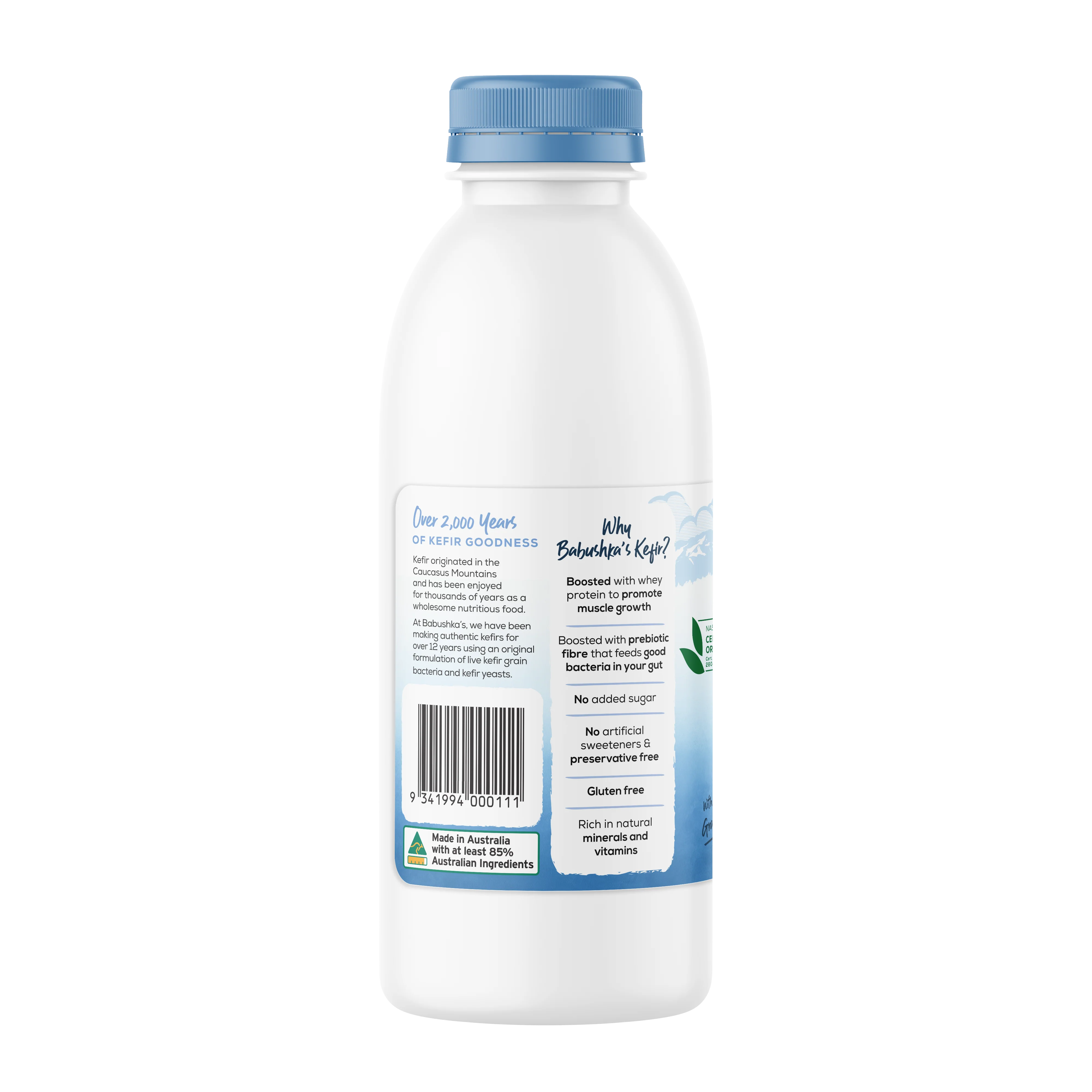 Babushka's Probiotic Kefir Organic Natural Yoghurt 750g - Image 2