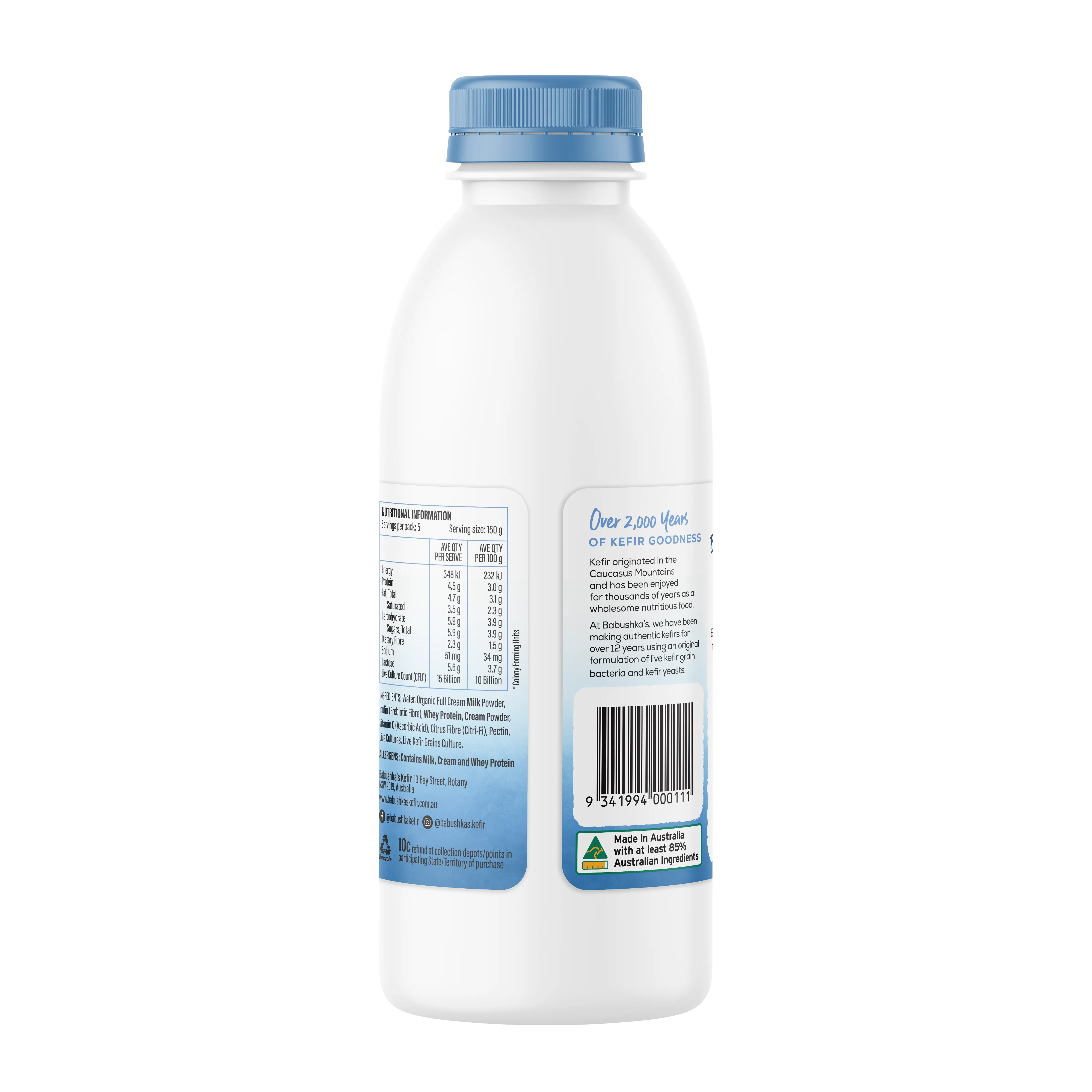 Babushka's Probiotic Kefir Organic Natural Yoghurt 750g - Image 4