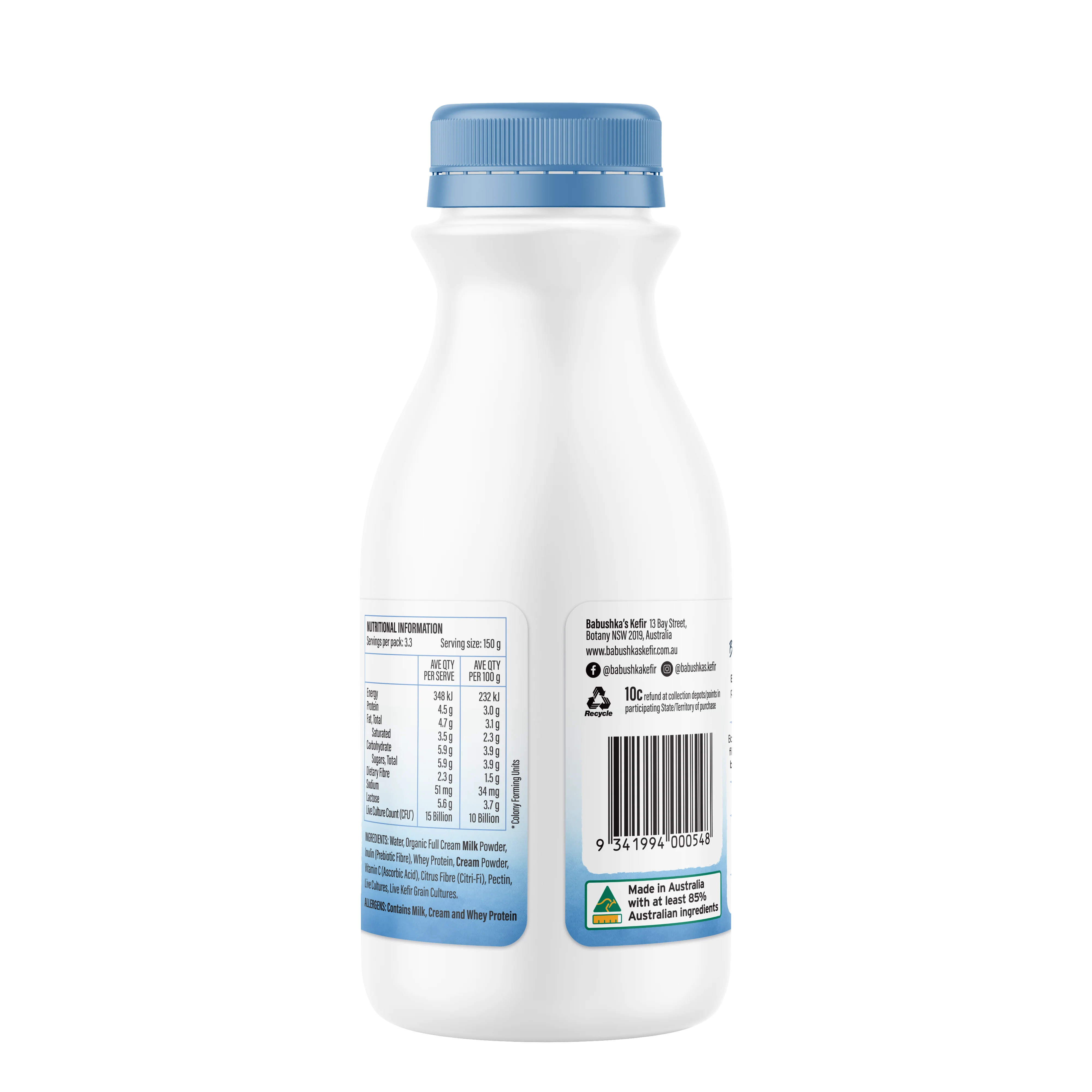Babushka's Probiotic Kefir Organic Natural Yoghurt 500g - Image 3