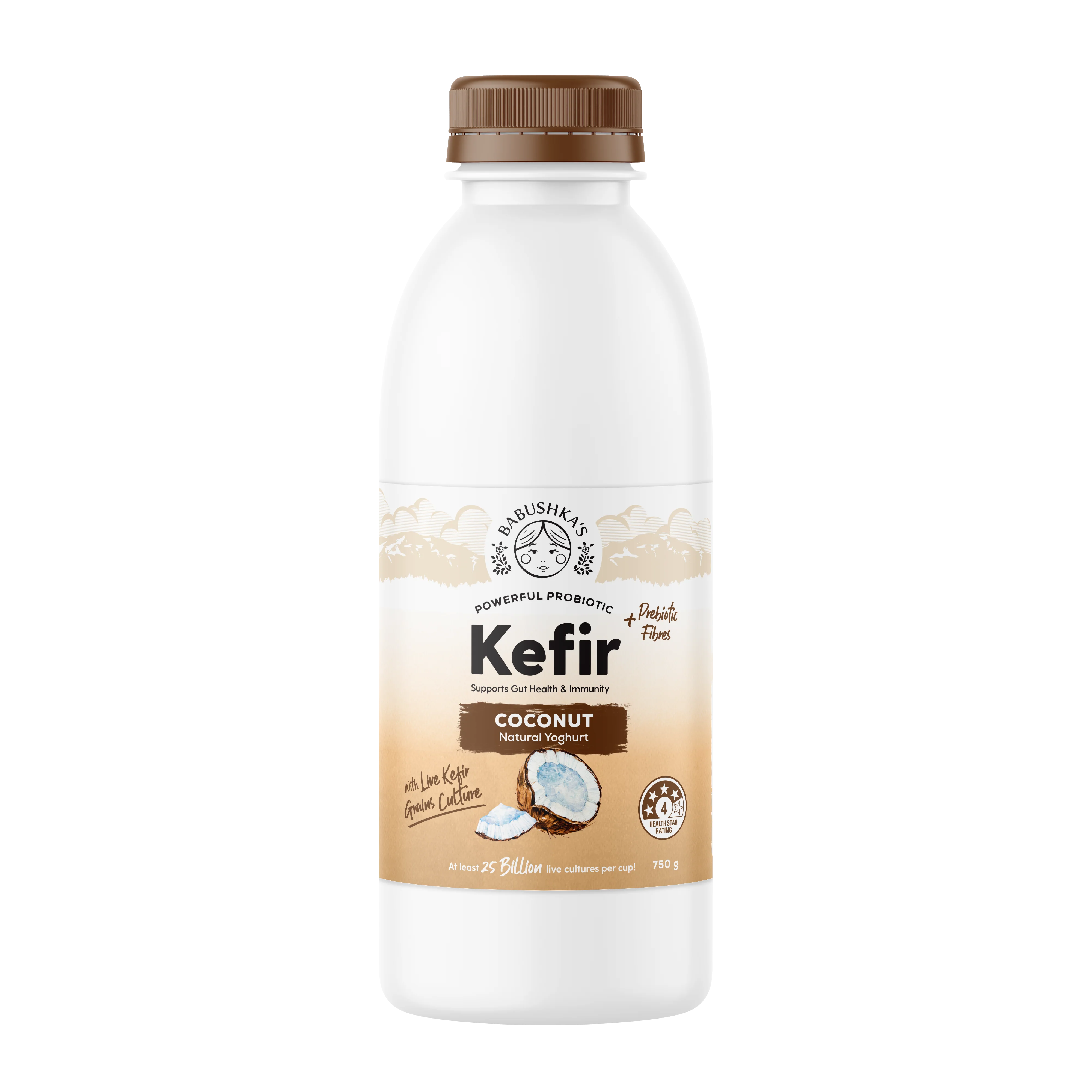 Babushka's Probiotic Kefir Natural Yoghurt Coconut 750g - Image 5