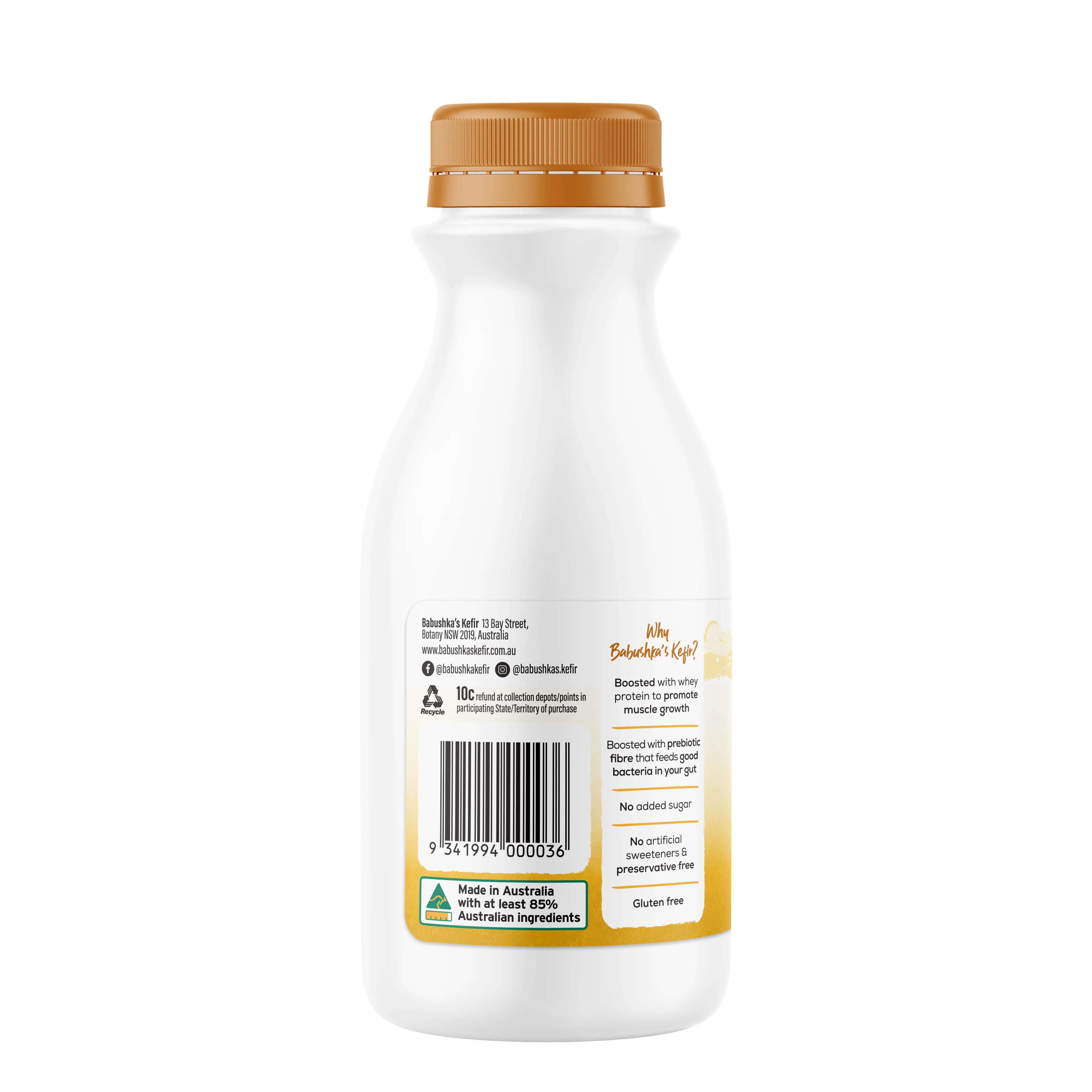 Babushka's Probiotic Kefir Natural Yoghurt Honey and Turmeric 500g - Image 4