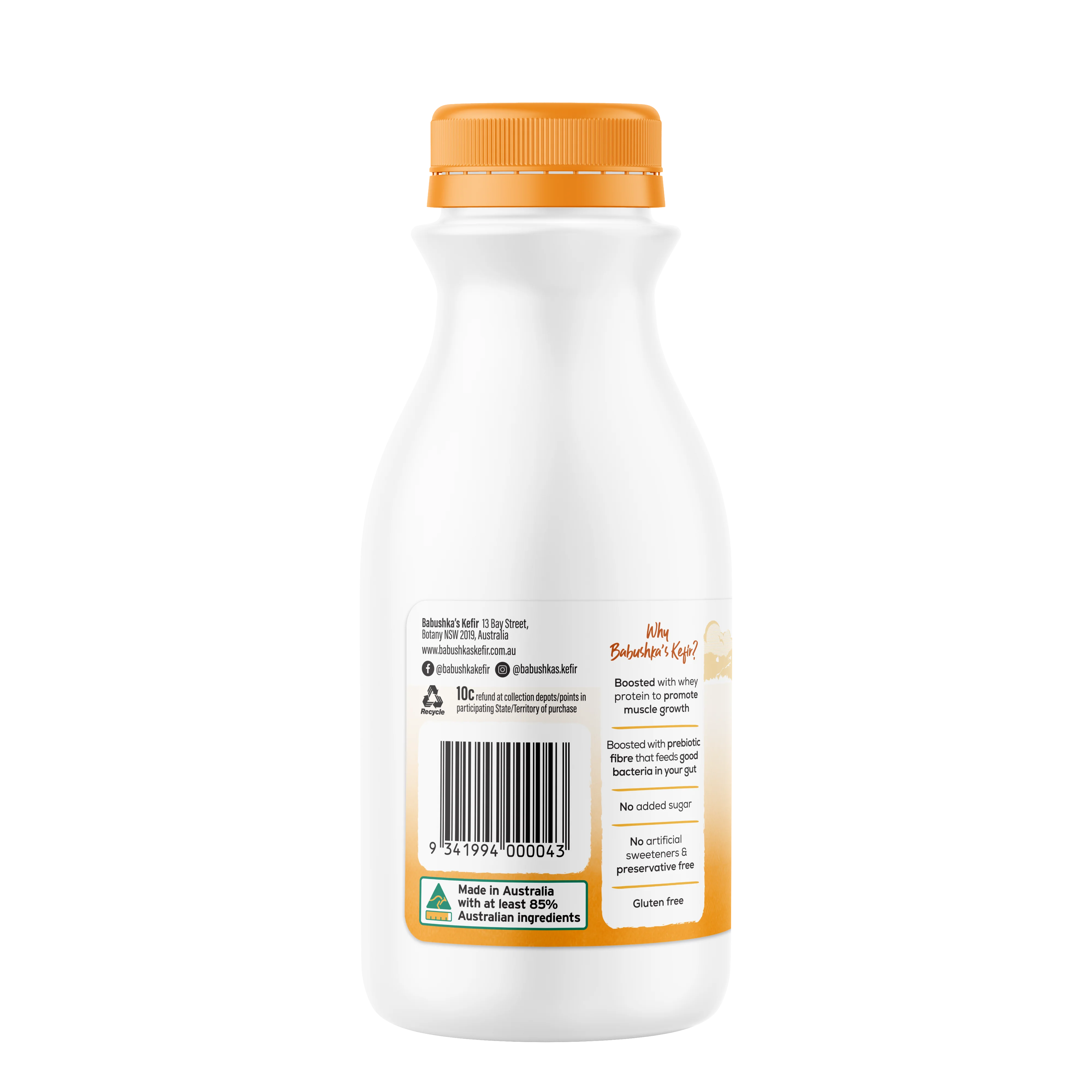 Babushka's Probiotic Kefir Natural Yoghurt Mango 500g - Image 4