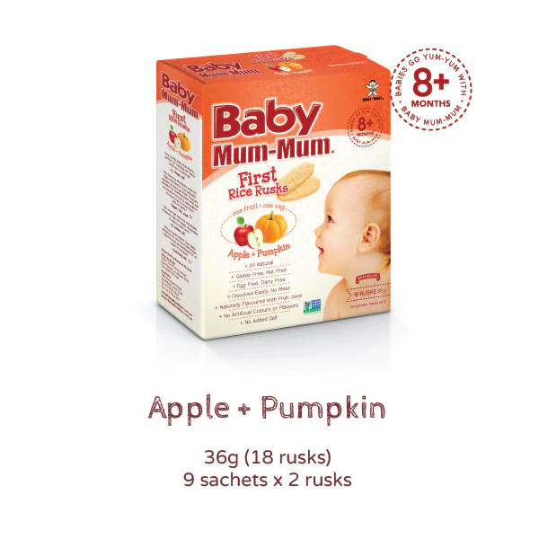 Baby Mum-Mum First Rice Rusks Apple and Pumpkin 8 Months+ x18 36g - Image 6