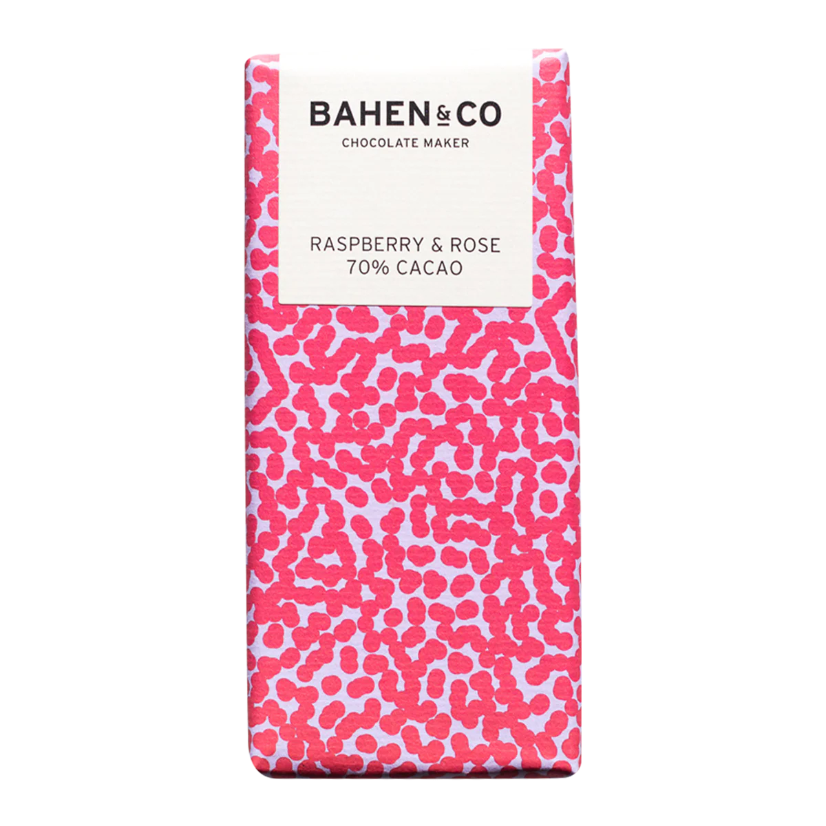 Bahen and Co Almond Raspberry and Rose Chocolate 75g