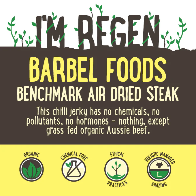 Barbell Benchmark Classic Spices Air Dried Steak Organic Grass Fed Beef 200g - Image 3