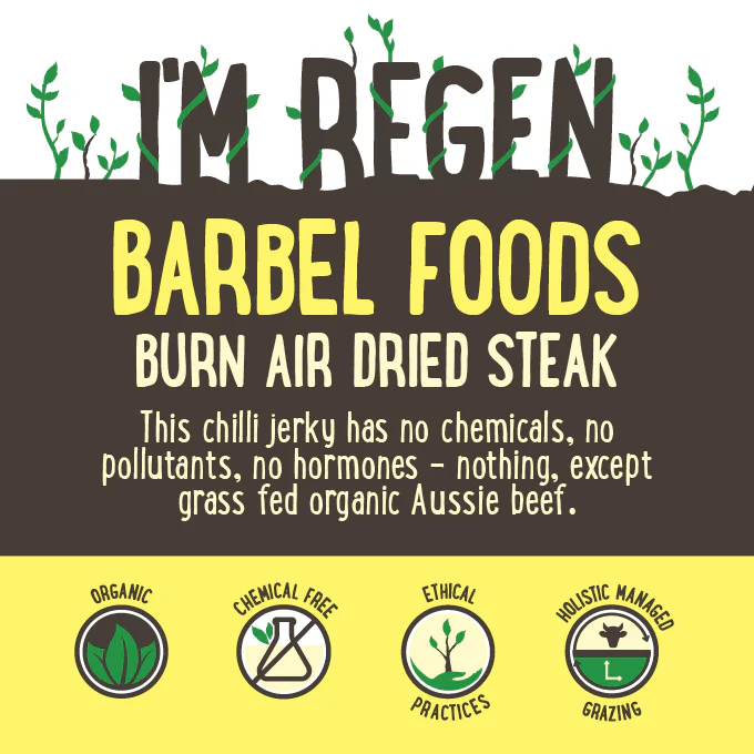 Barbell Burn Chilli Spice Air Dried Steak Organic Grass Fed Beef 200g - Image 3