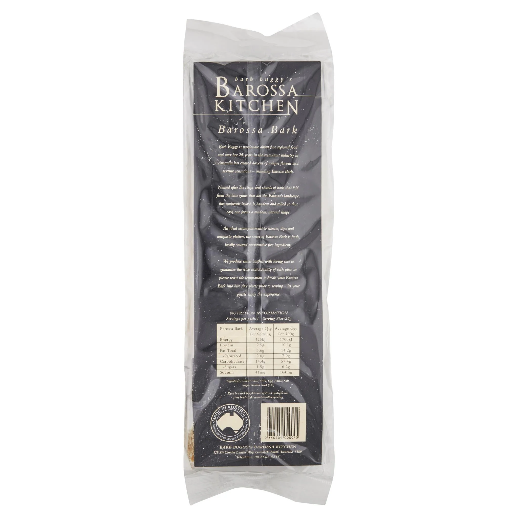Barossa Kitchen Sesame Flatbread 100g - Image 2