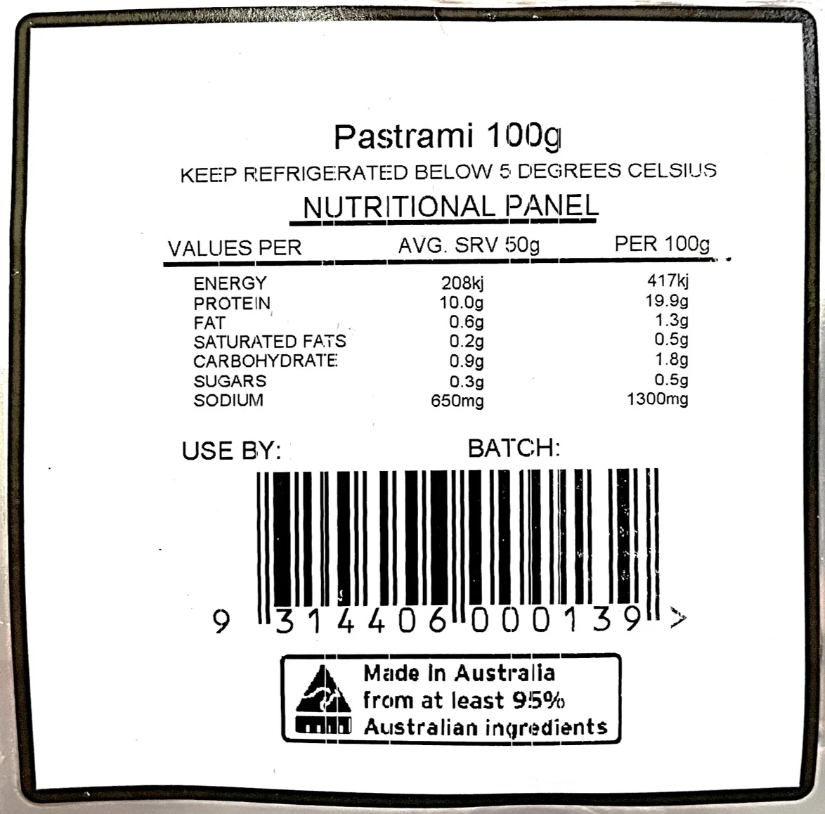 B-B Products Pastrami 100g - Image 2