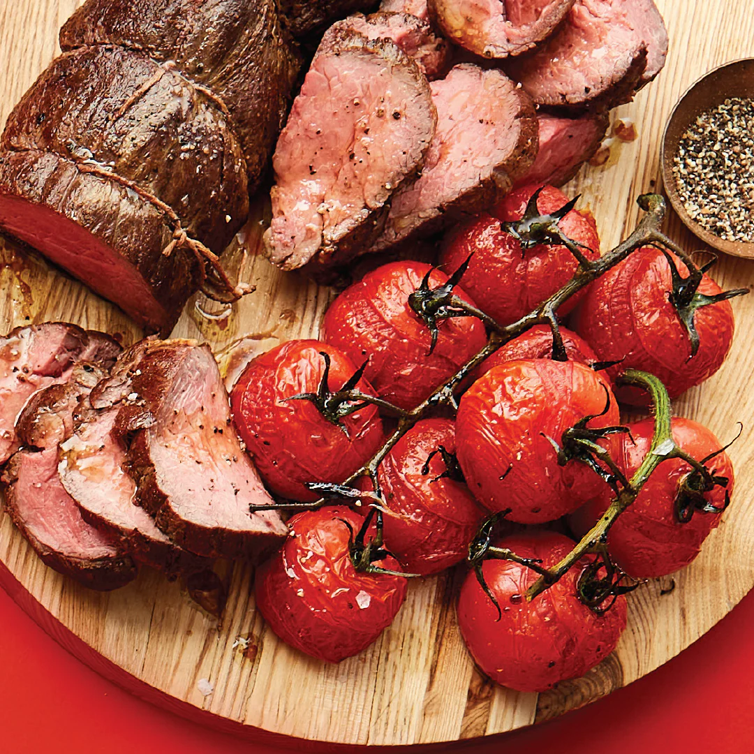 Beef Eye Fillet - with Roasted Truss Tomatoes