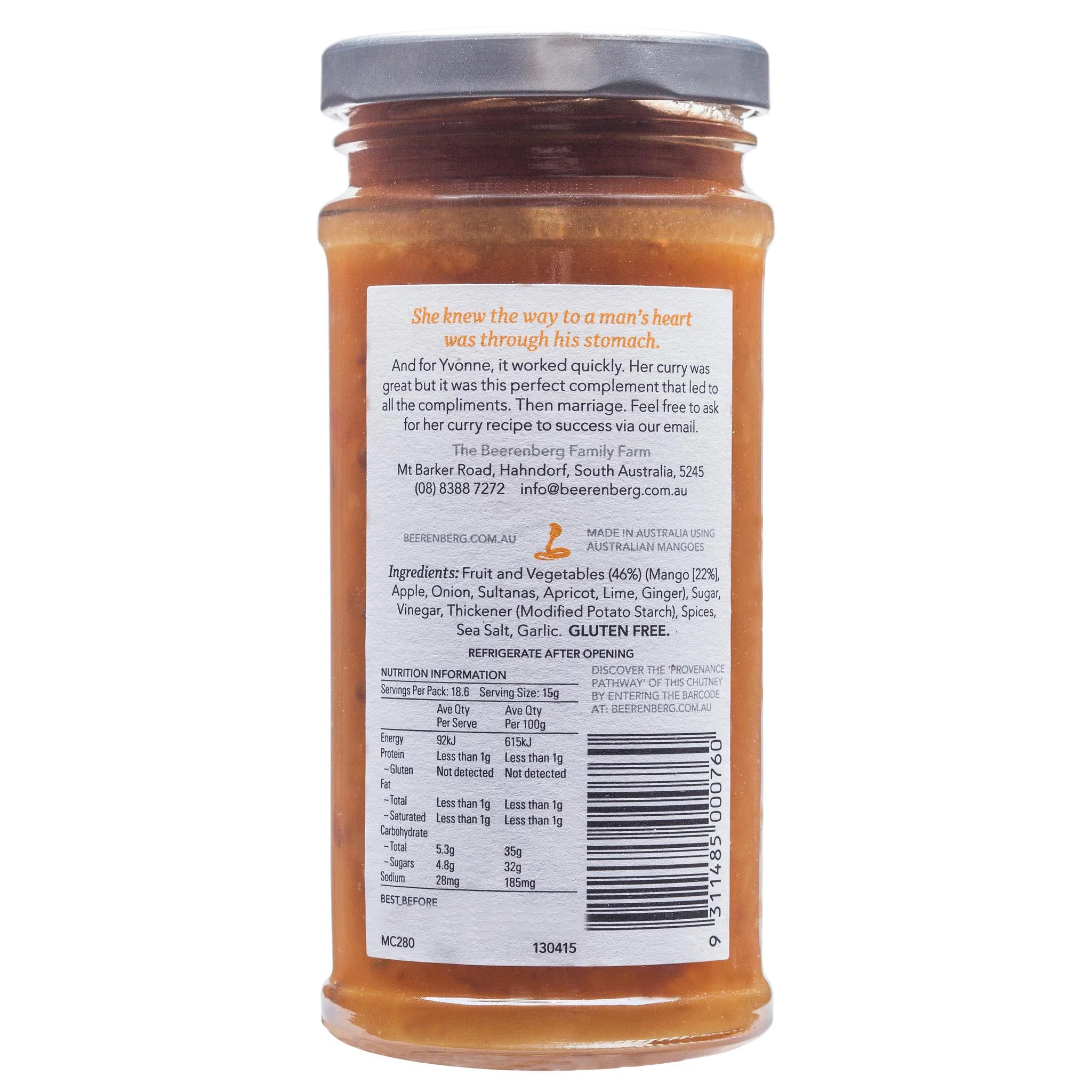 Beerenberg Chutney Mango 280g - Image 2