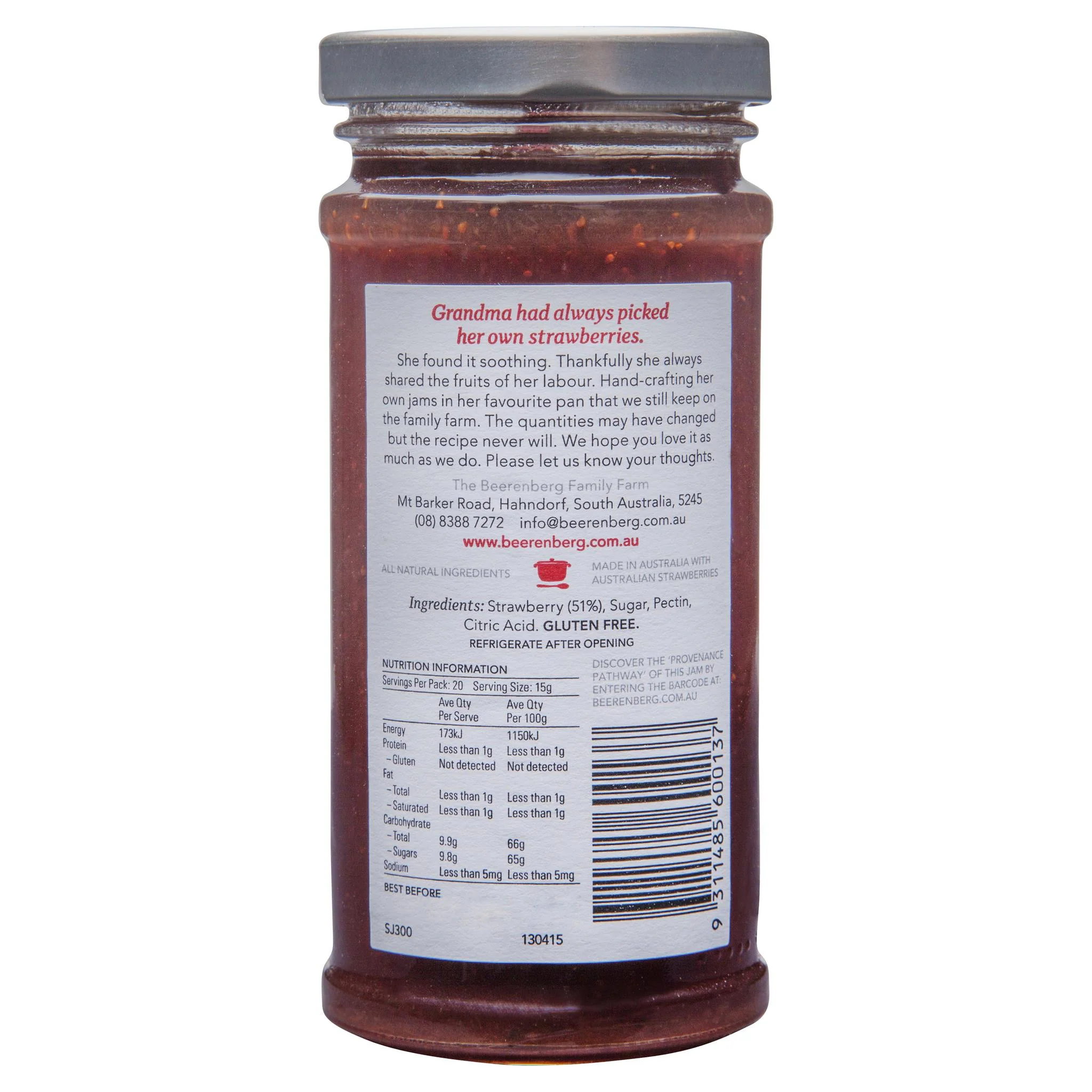 Beerenberg Strawberry Jam 300g - Image 2