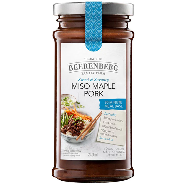 Beerenberg Meal Base Miso Maple Pork 240ml