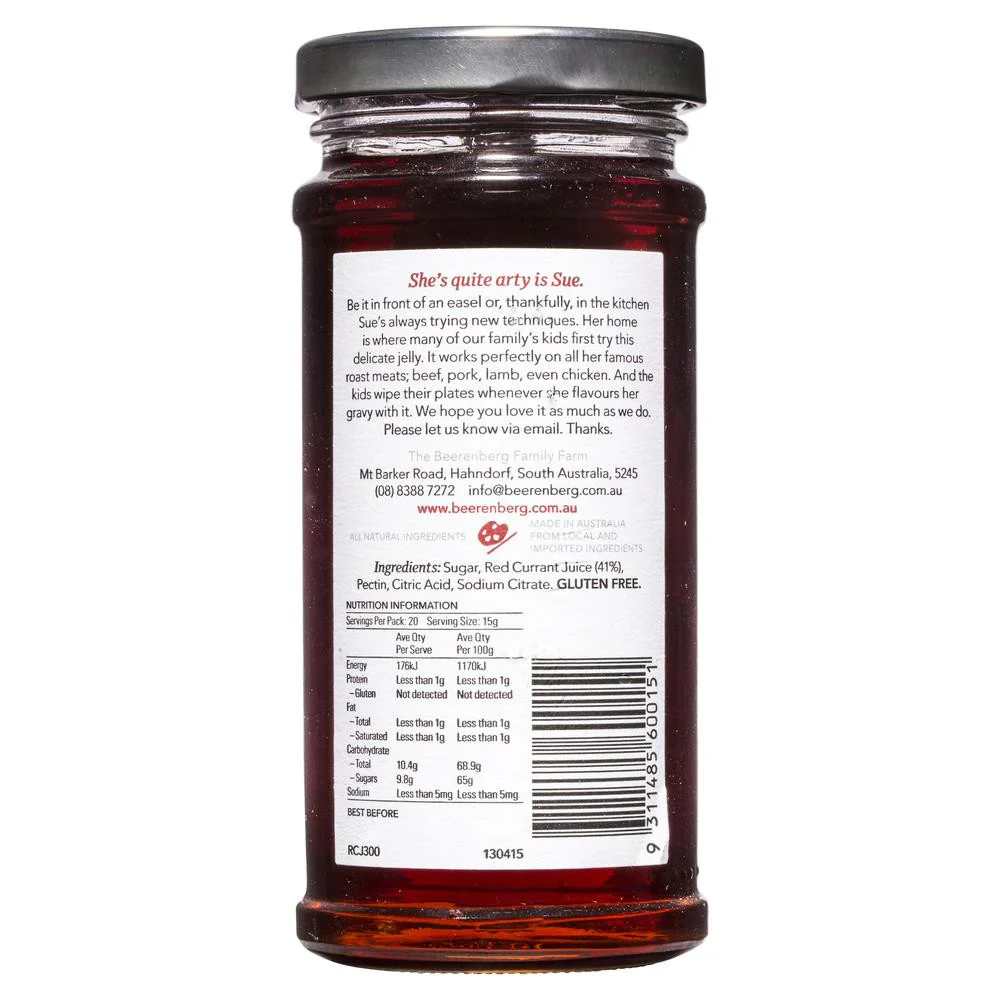 Beerenberg Red Currant Jelly Sauce 300g - Image 2