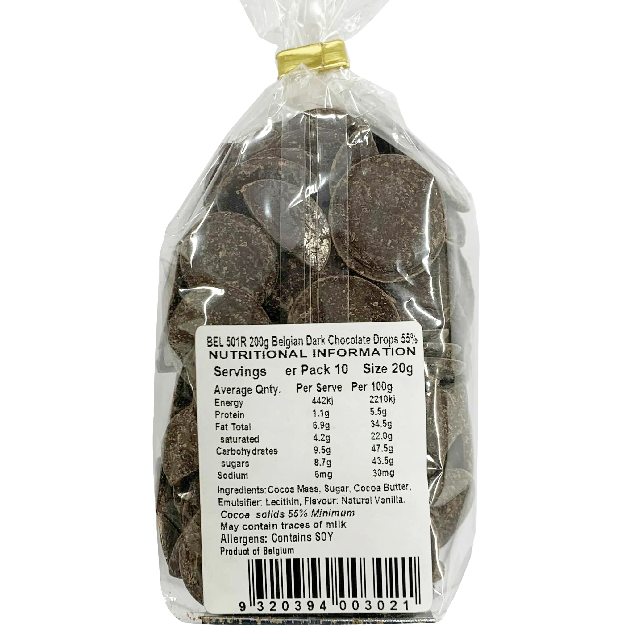 Belcolade 55% Dark Chocolate Drops 200g - Image 2