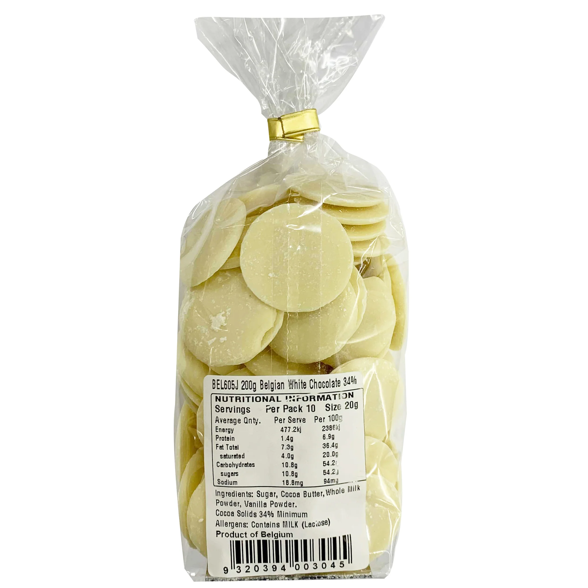 Belcolade White Chocolate Drops 200g - Image 2