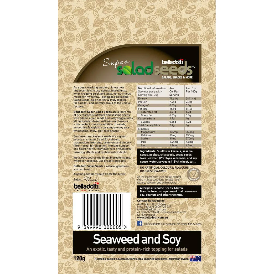 Belladotti Salad Toppers Seaweed and Soy Seeds 120g - Image 2