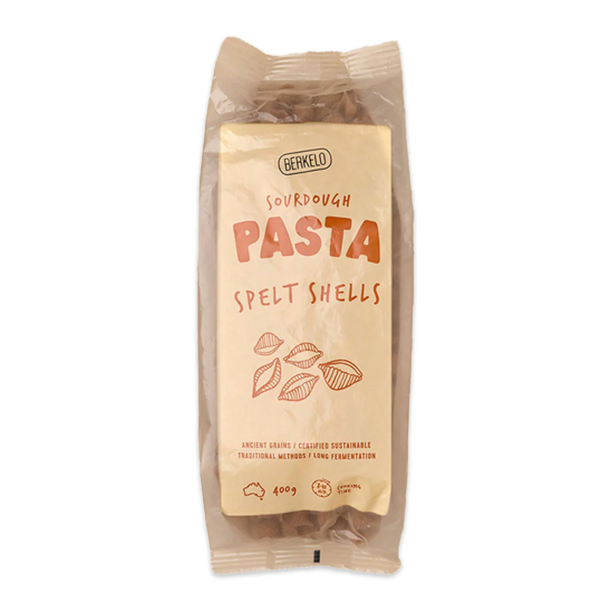 Berkelo Sourdough Pasta Spelt Shells 400g