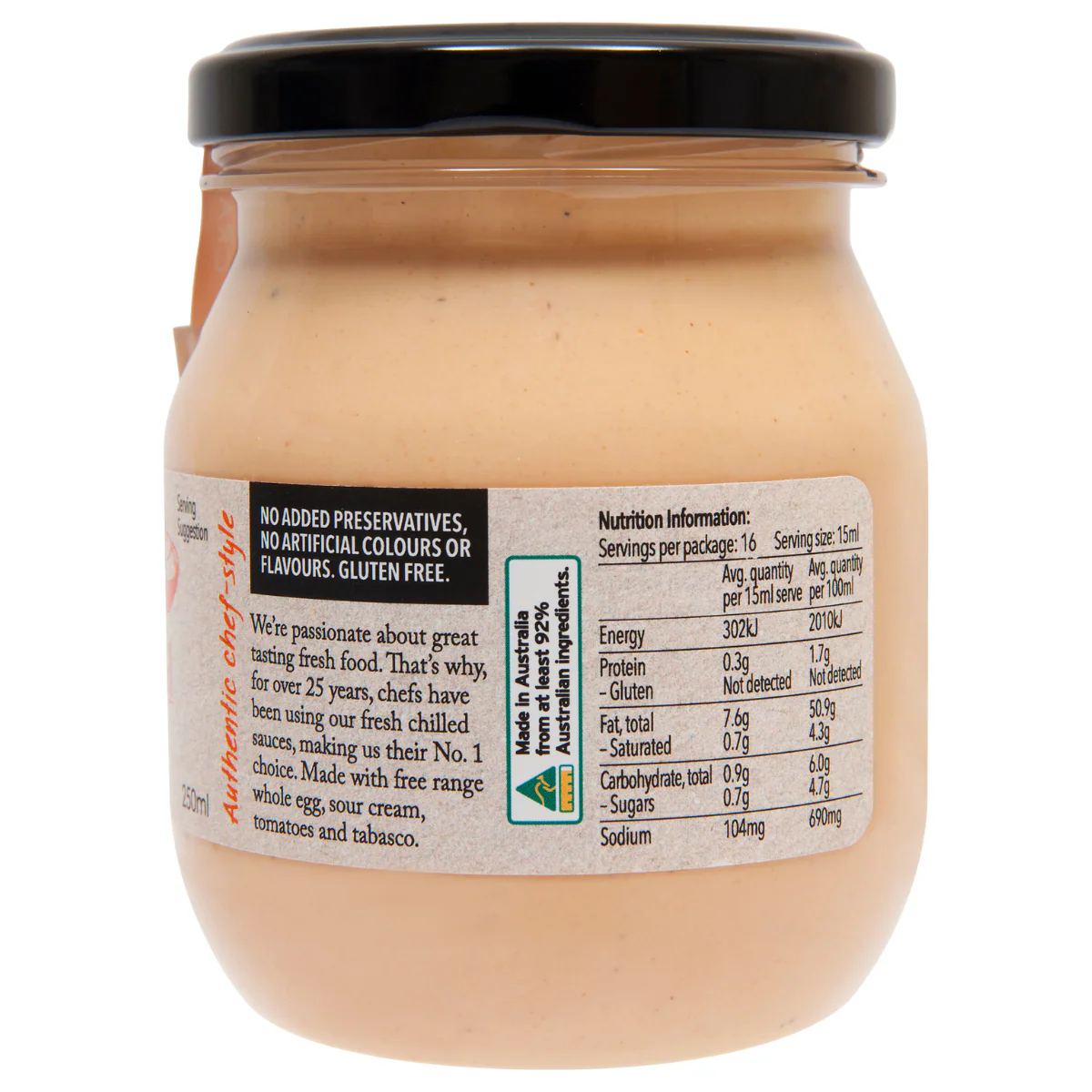 Birch and Waite Creamy Cocktail Seafood Sauce 250ml - Image 2