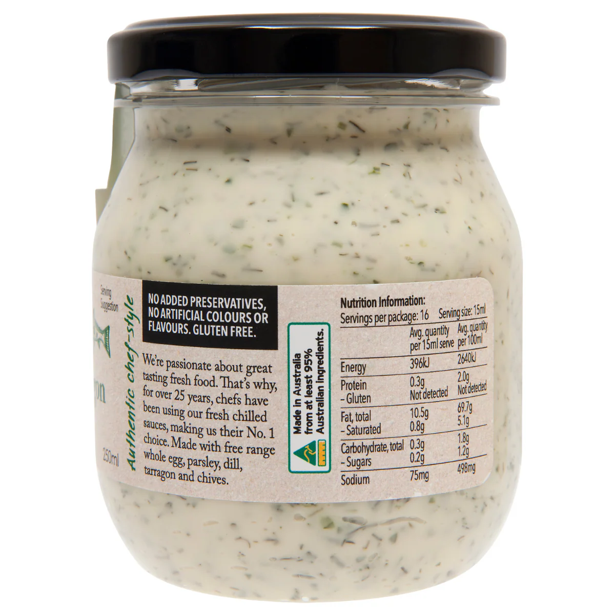 Birch and Waite Parsley Dill and Tarragon Seafood Sauce 250ml - Image 2
