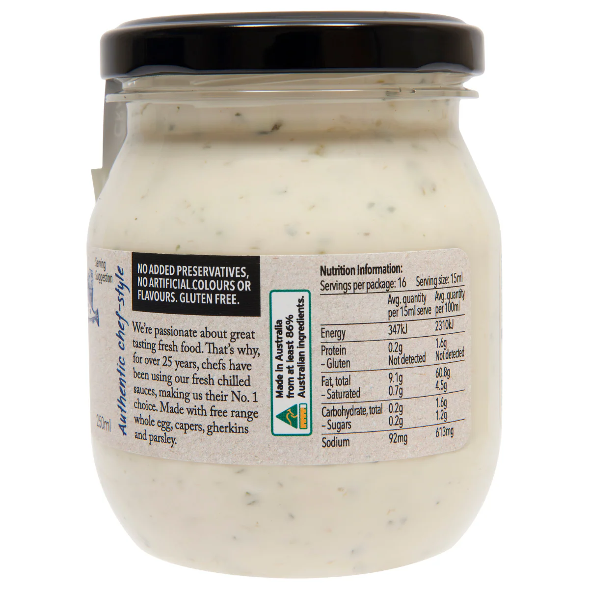 Birch and Waite Rich Tartare Seafood Sauce 250ml - Image 2
