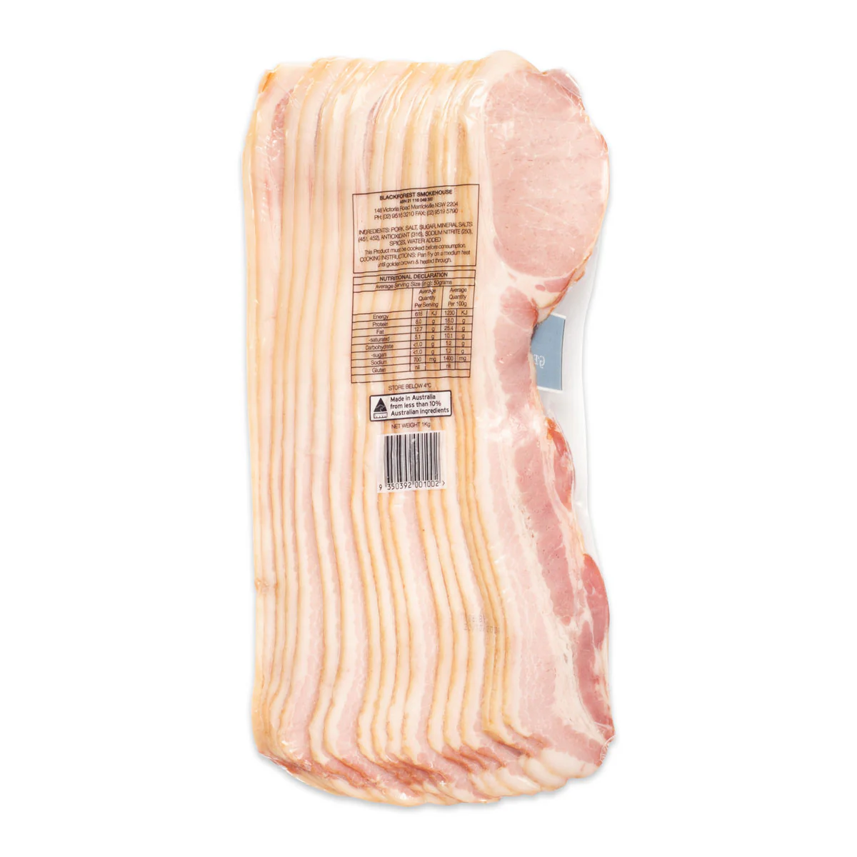 Black Forest Smokehouse Premium Double Smoked English Bacon 1kg - Image 2