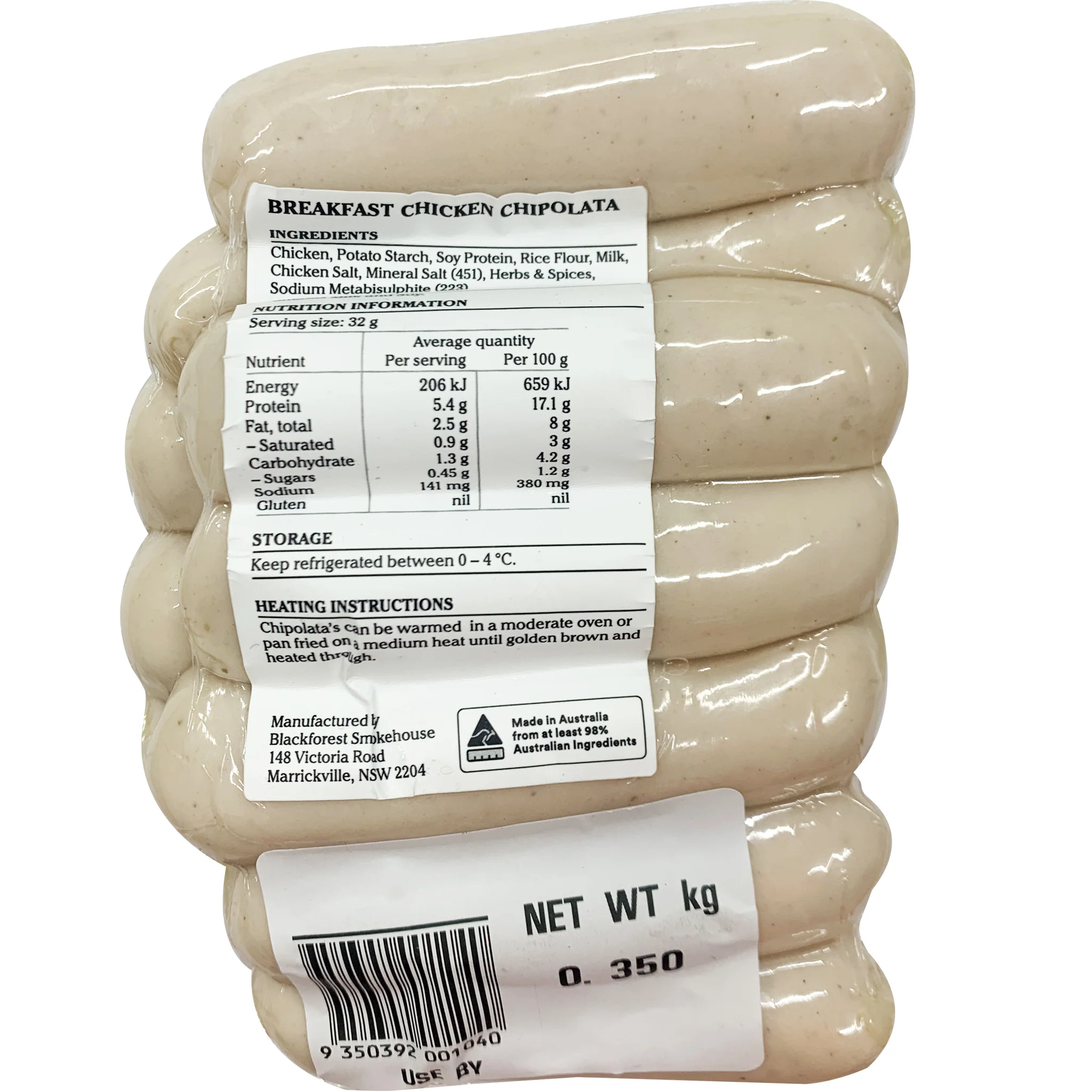 Black Forest Smokehouse Breakfast Chicken Chipolata 350g - Image 2
