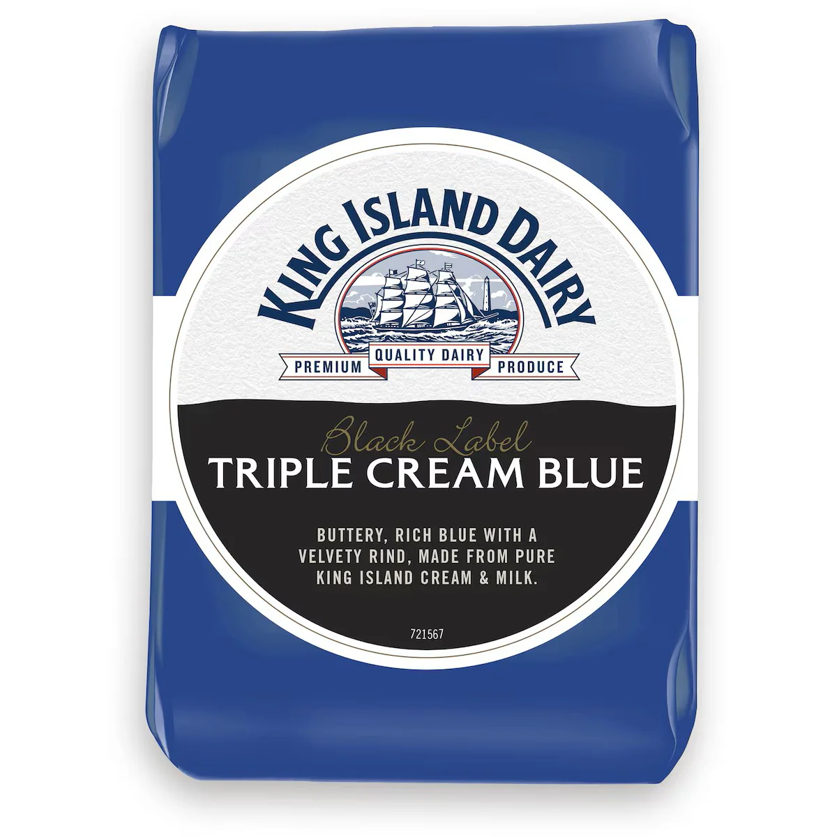 King Island Dairy Black Label Triple Cream Blue Cheese 150-180g
