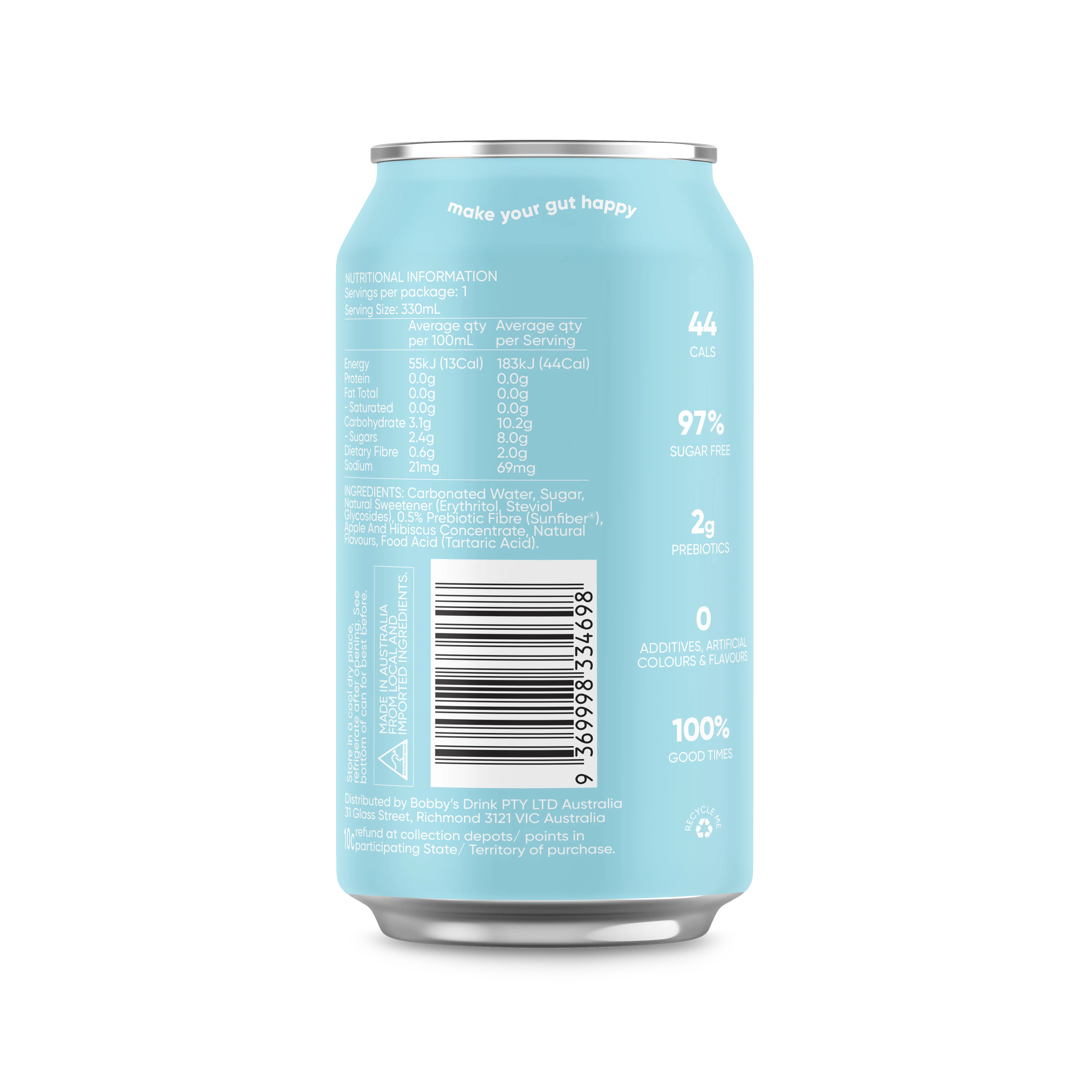 Bobby Prebiotic Soft Drink Cola 330mL - Image 3
