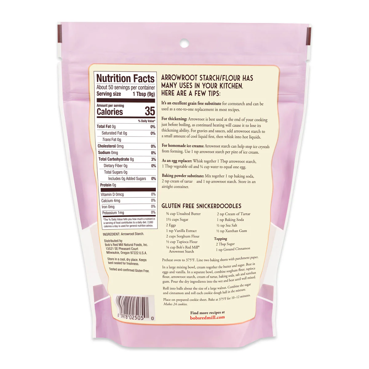 Bob's Red Mill Arrowroot Starch 453g - Image 2
