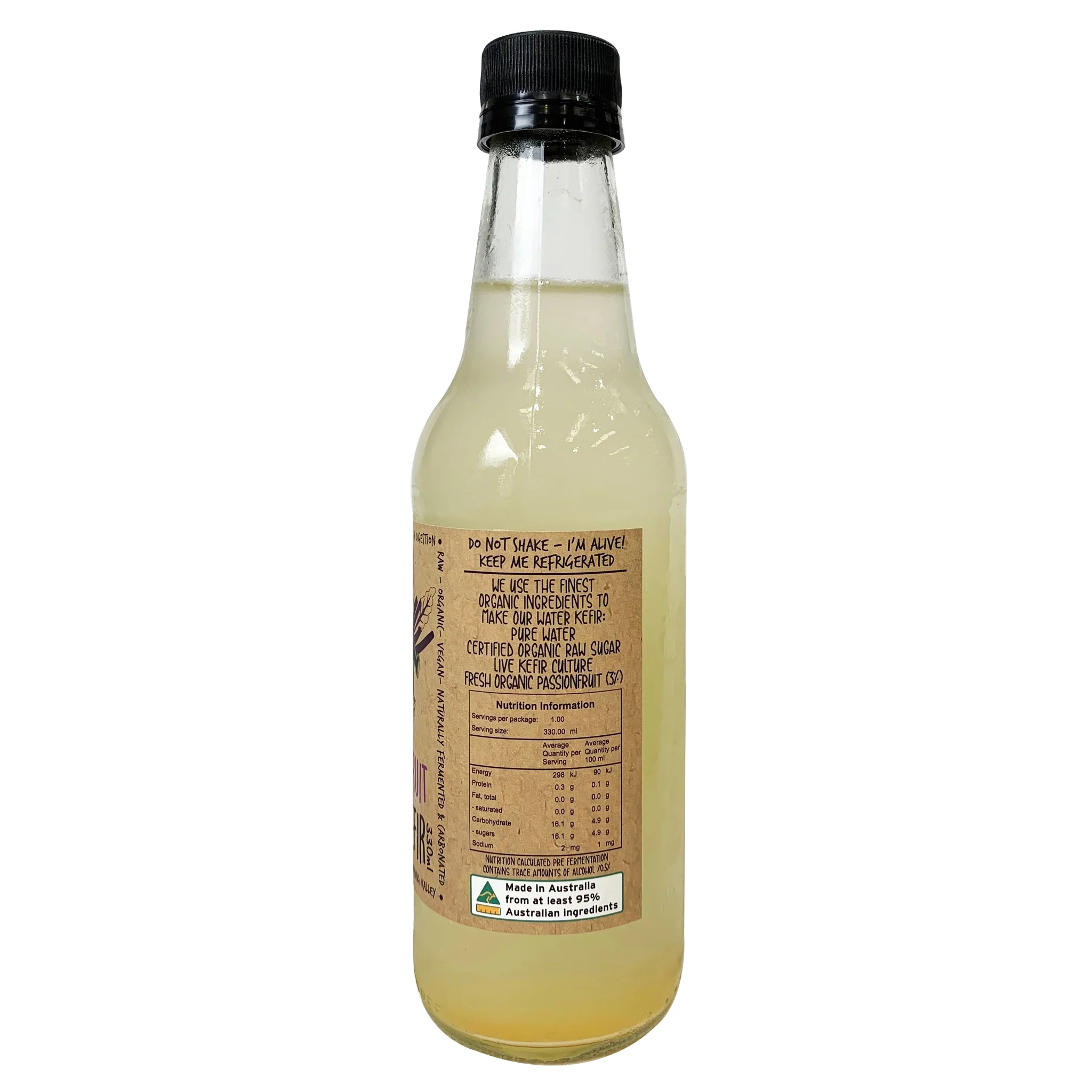 Bottled Culture Drinks Passionfruit Water Kefir 330ml - Image 2