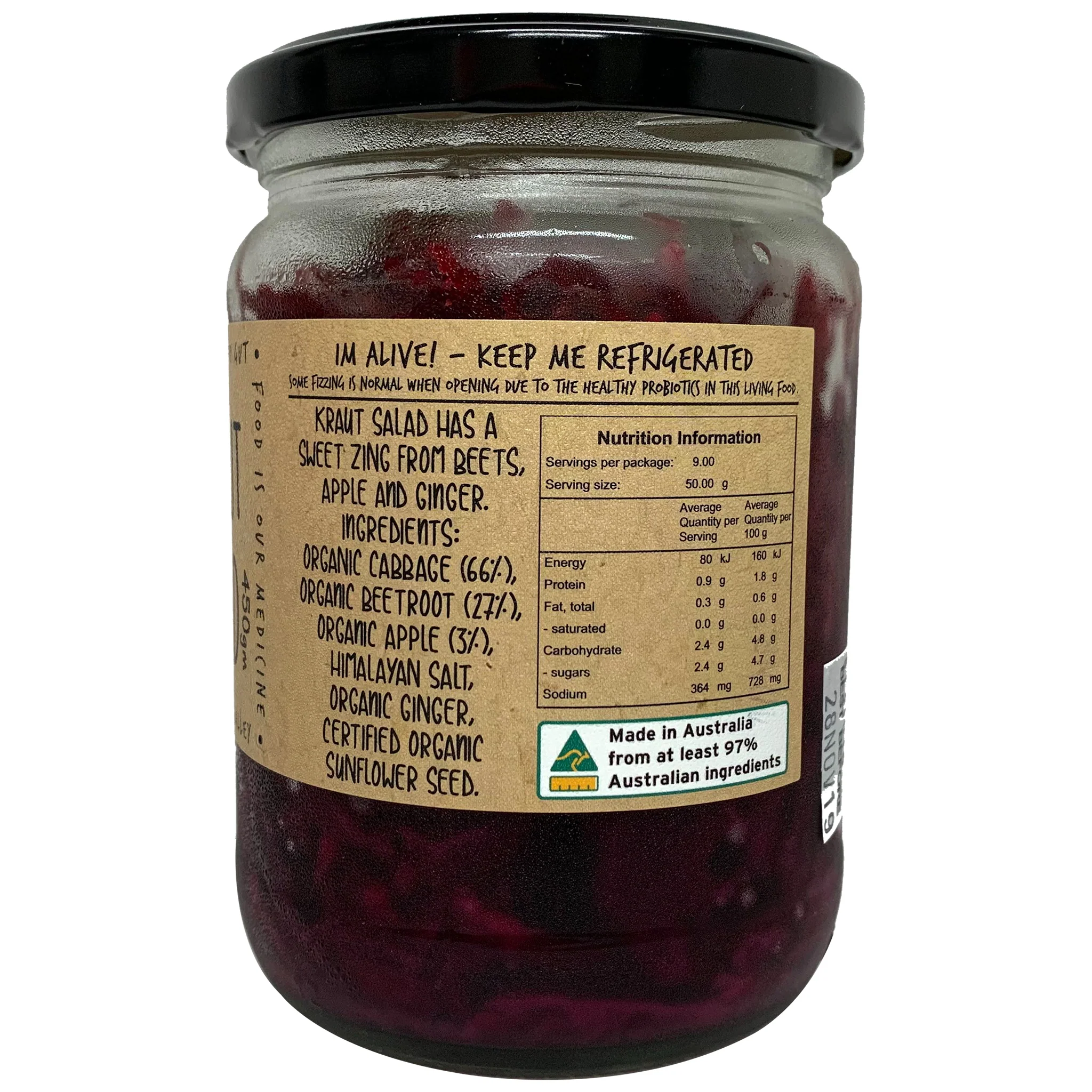 Bottled Culture Kraut Salad 450g - Image 2