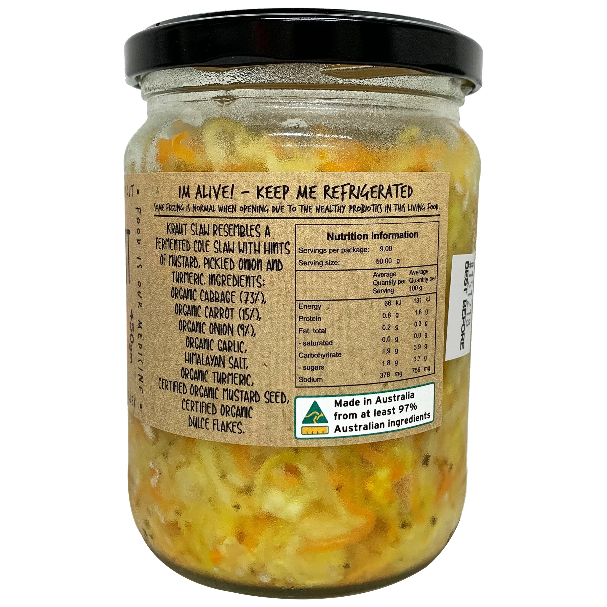 Bottled Culture Kraut Slaw 450g - Image 2