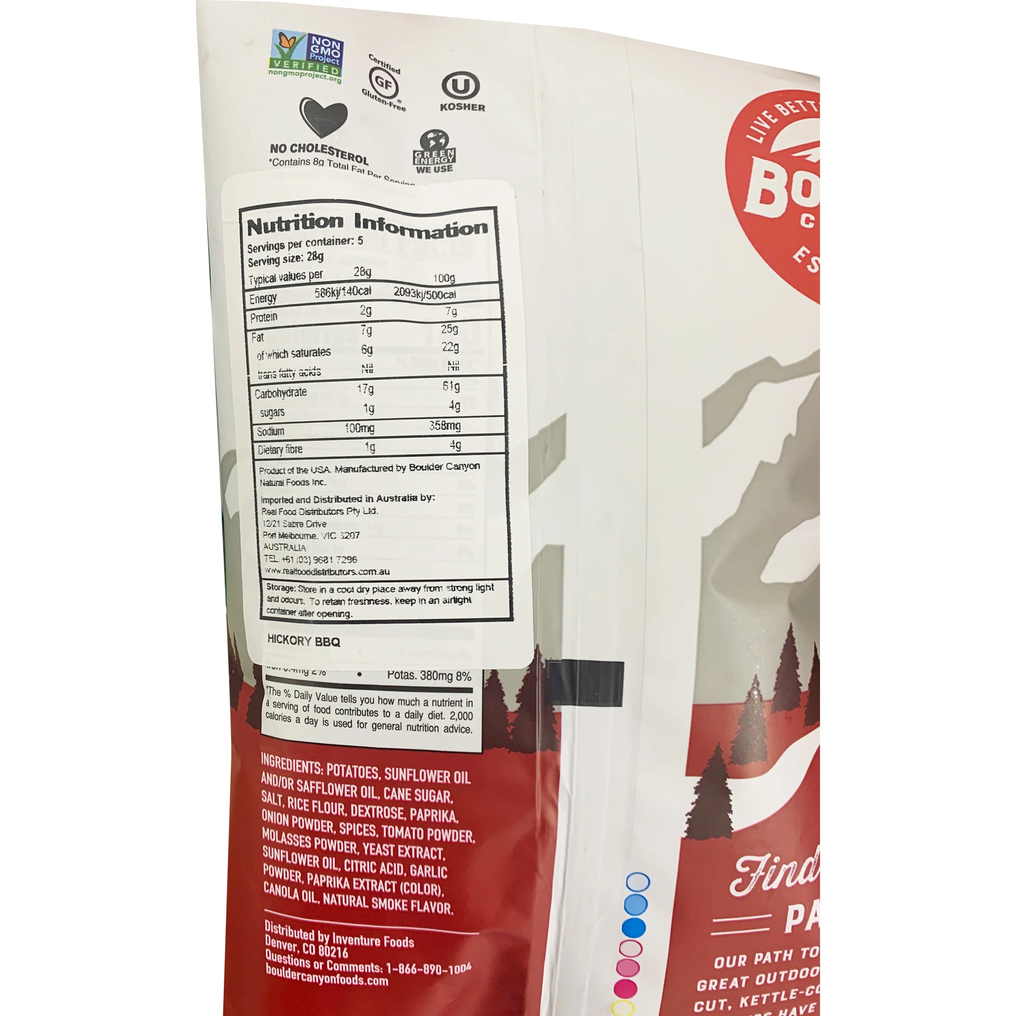 Boulder Canyon Kettle Cooked Potato Chips Hickory Barbeque 142g - Image 2