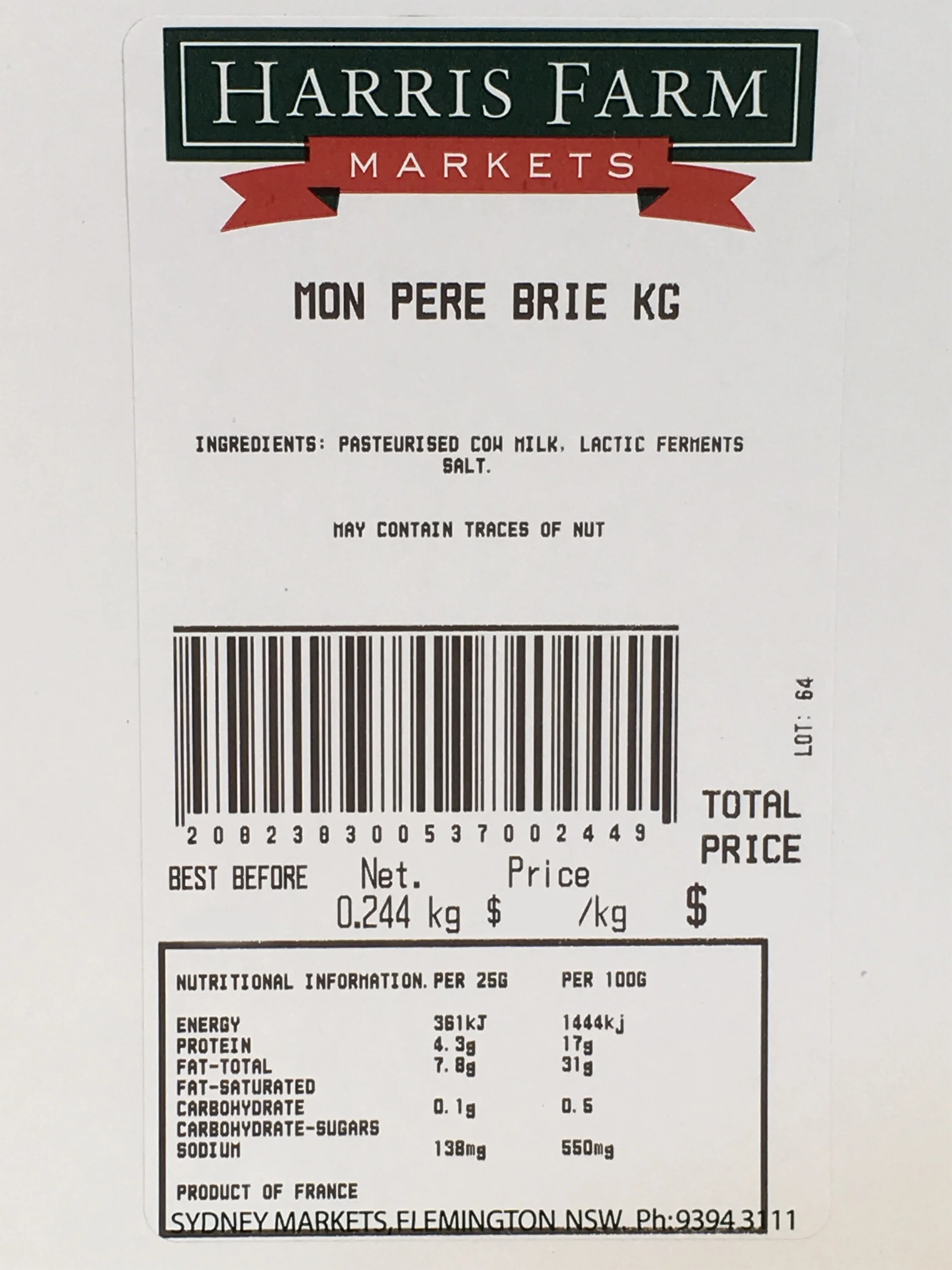 Mon Pere Brie Cheese 150-180g - Image 2