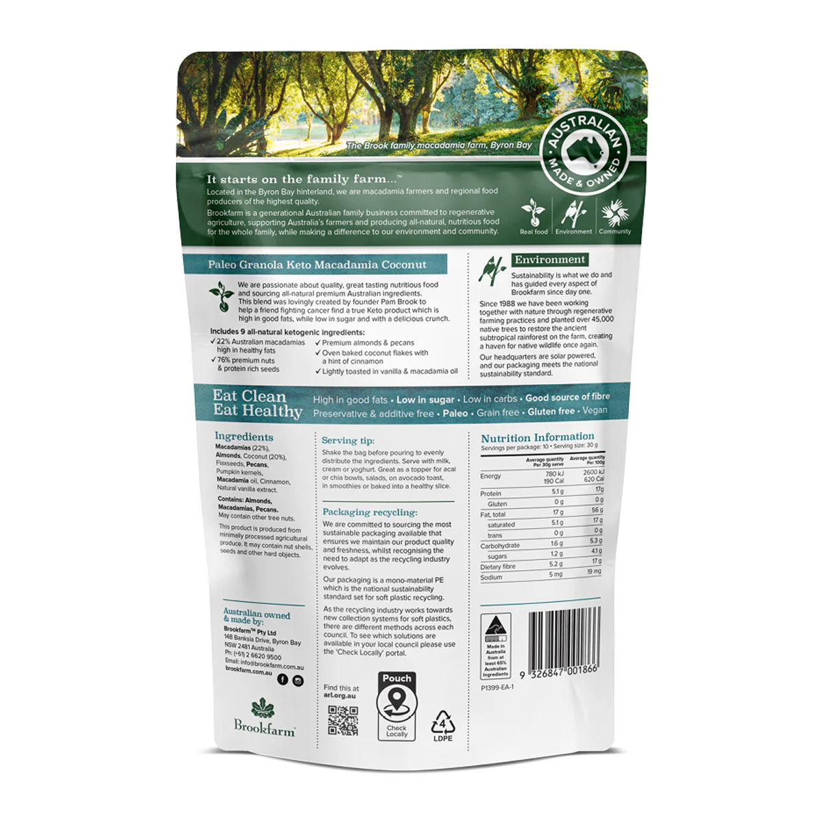 Brookfarm Keto Paleo Granola Macadamia Coconut 300g - Image 2
